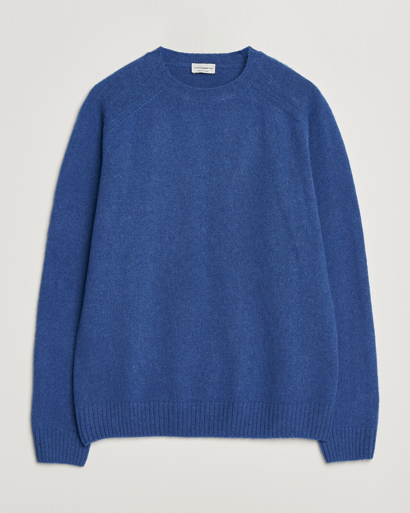 Heren | Truien | Morgano | Brushed Wool Crewneck High Blue