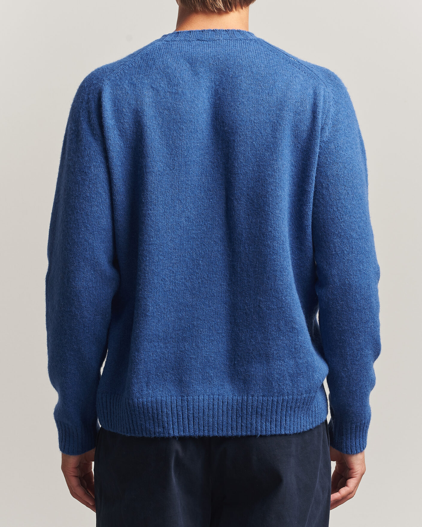 Heren | Truien | Morgano | Brushed Wool Crewneck High Blue