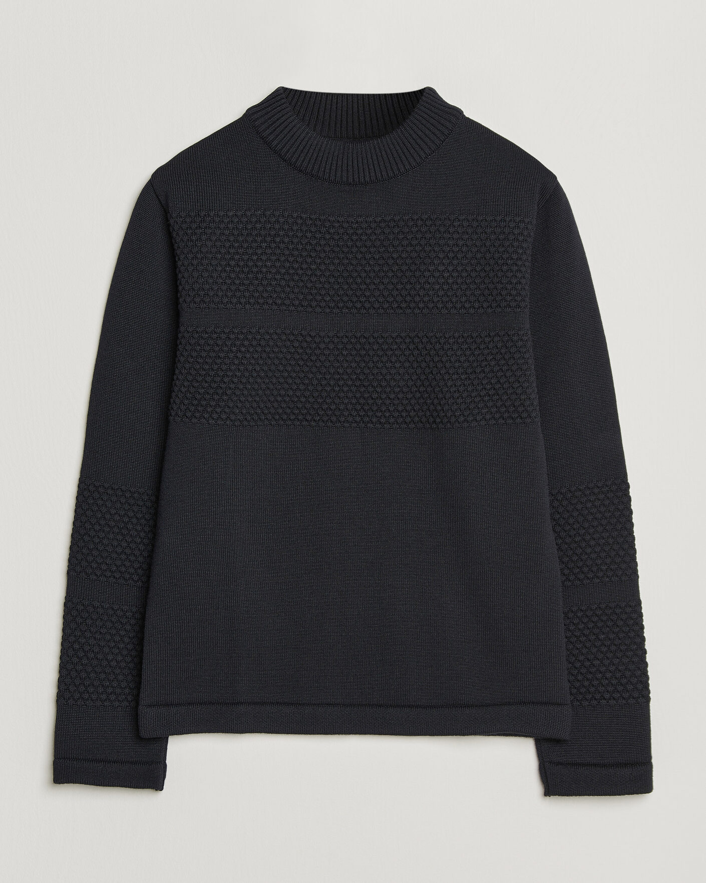 Heren | Truien | S.N.S. Herning | Fisherman Mock Neck Navy Blue