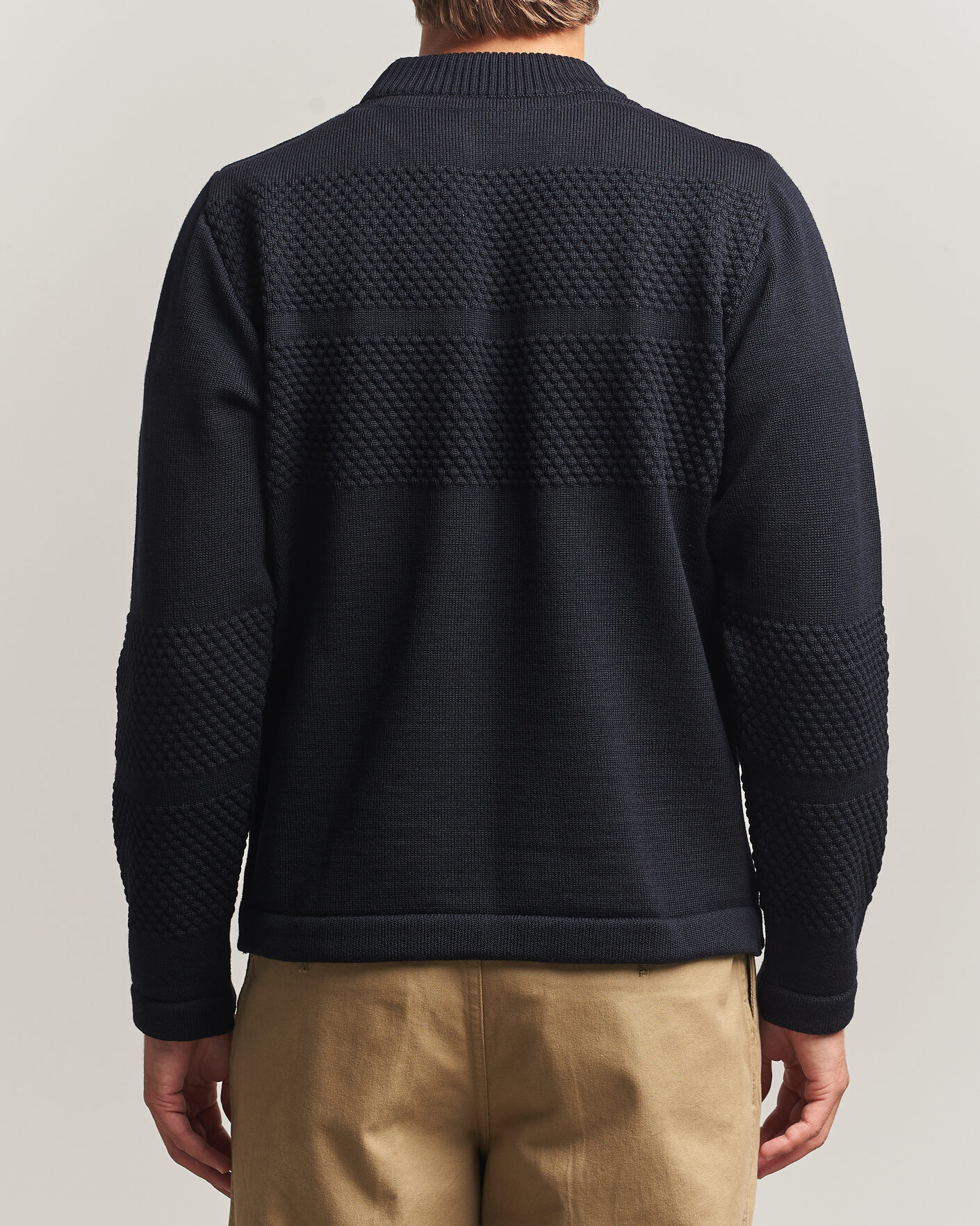 Heren | Truien | S.N.S. Herning | Fisherman Mock Neck Navy Blue