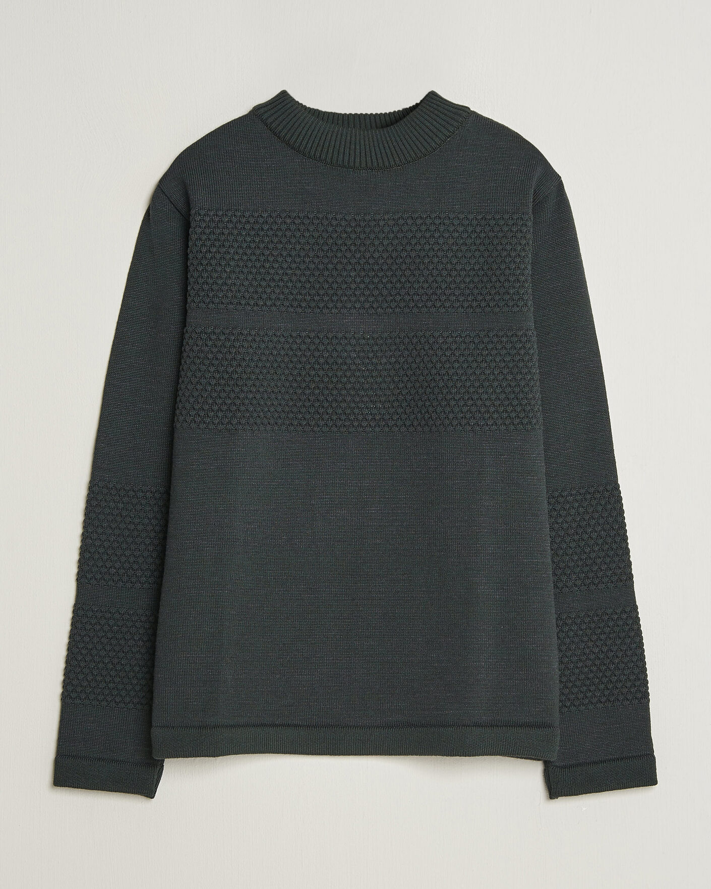 Heren | Truien | S.N.S. Herning | Fisherman Mock Neck Terrain Green