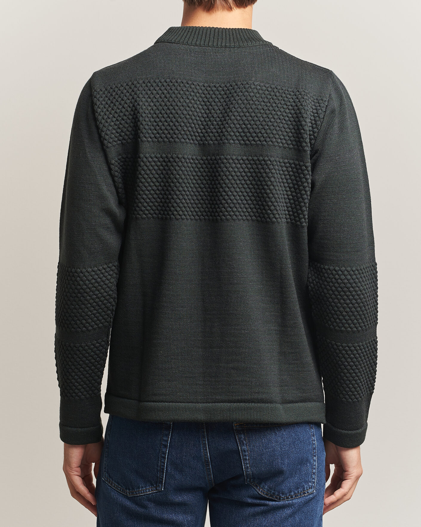 Heren | Truien | S.N.S. Herning | Fisherman Mock Neck Terrain Green