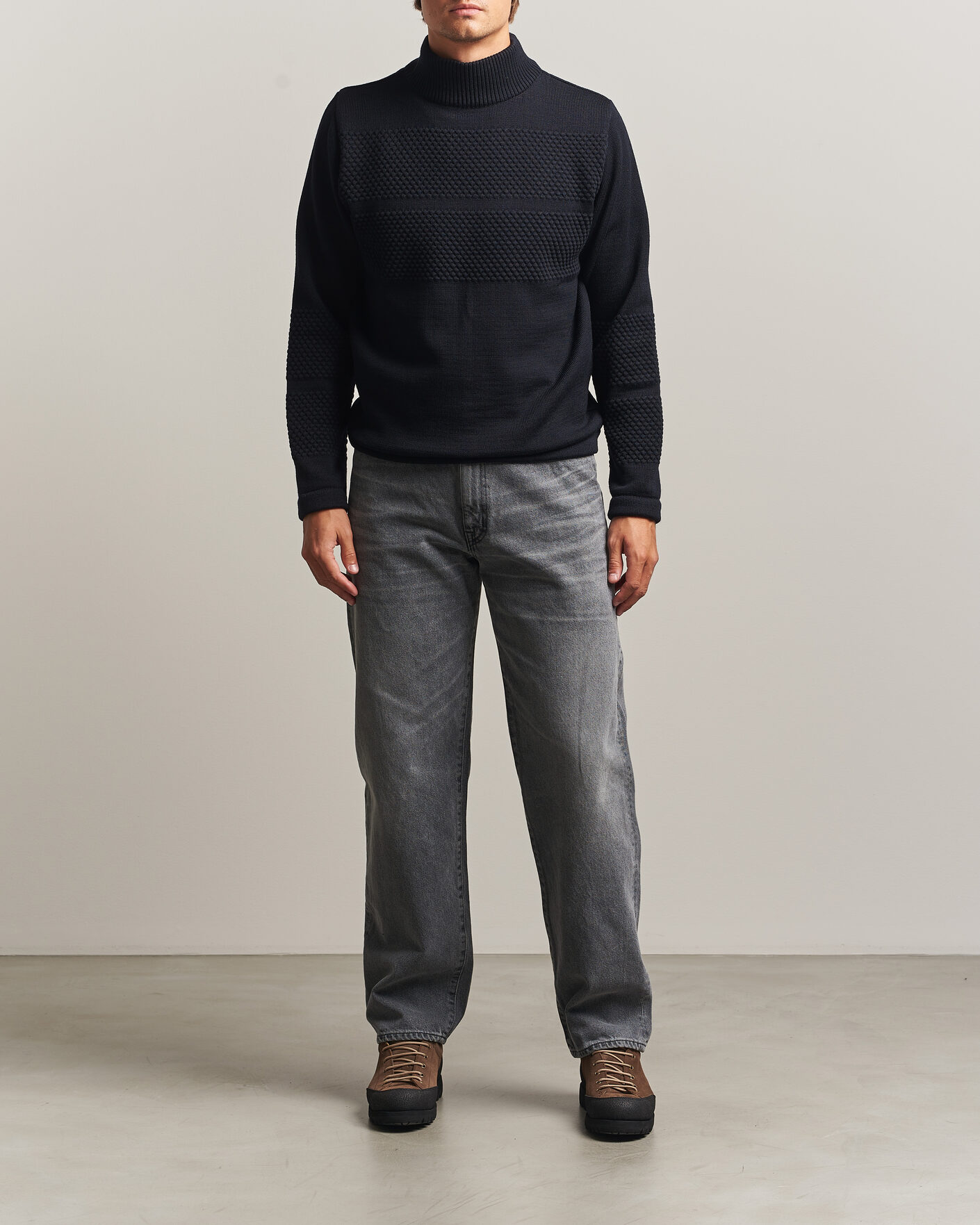 Heren | Truien | S.N.S. Herning | Fisherman High Neck Navy Blue