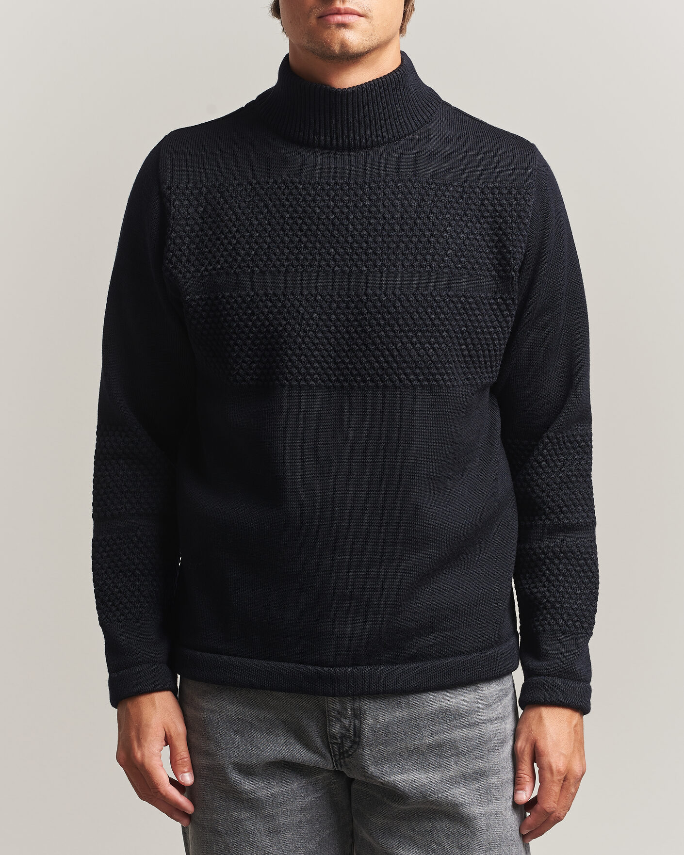 Heren | Truien | S.N.S. Herning | Fisherman High Neck Navy Blue
