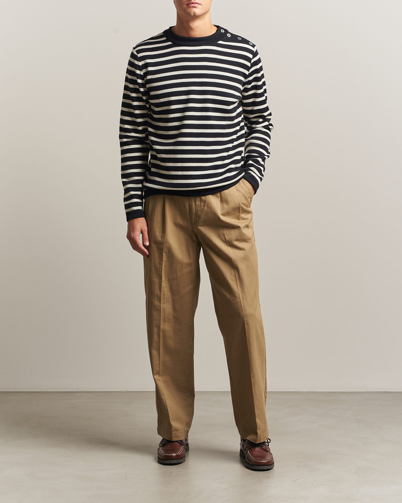 Heren | Truien | S.N.S. Herning | Naval Crew Neck Navy/White