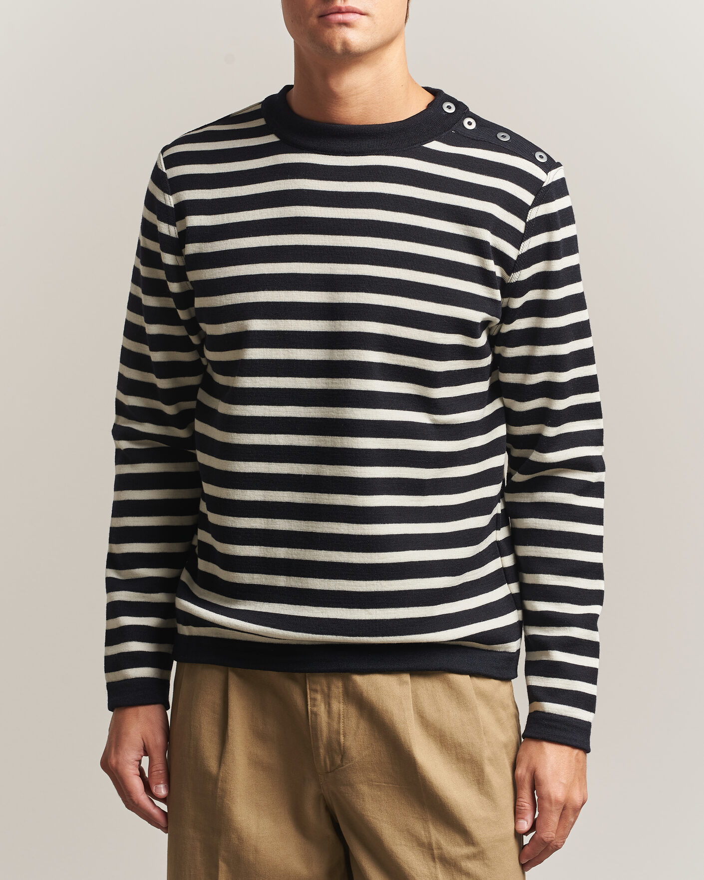 Heren | Truien | S.N.S. Herning | Naval Crew Neck Navy/White