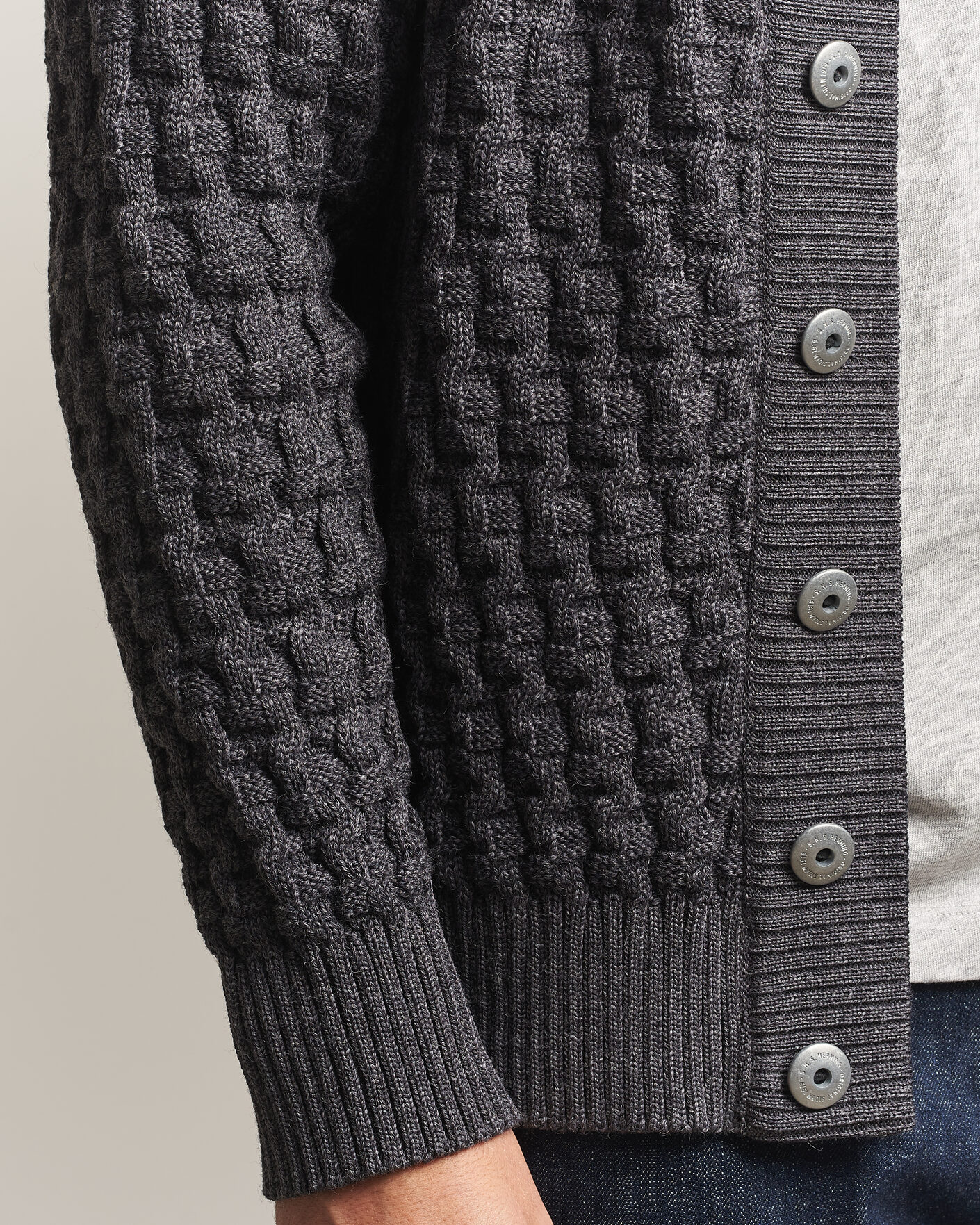 Heren | Truien | S.N.S. Herning | Stark Cardigan Gneiss Grey