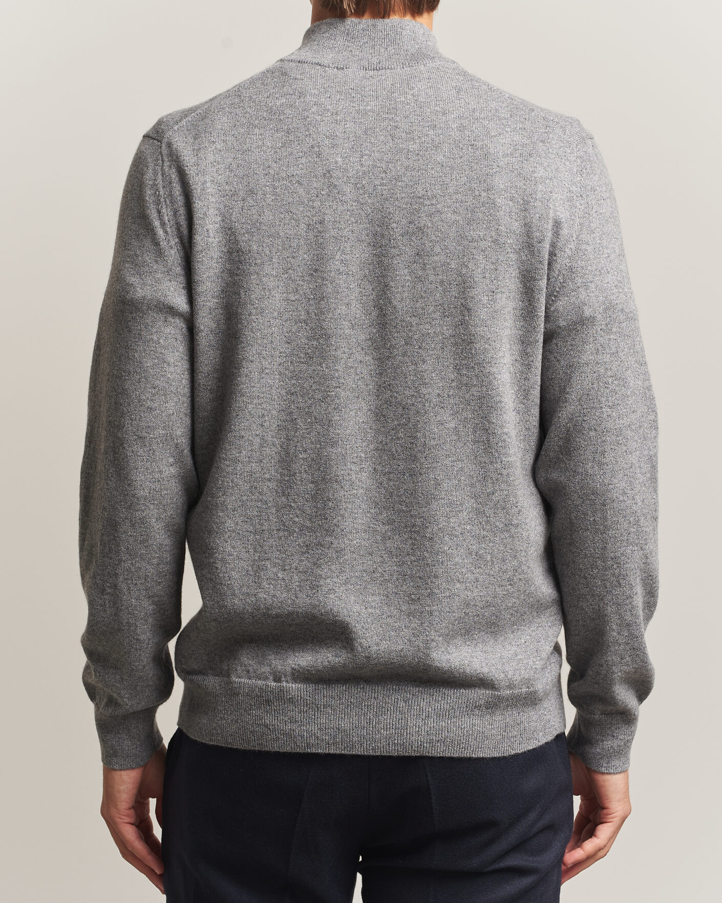 Heren | Truien | Charles Tyrwhitt | Pure Cashmere Zip Neck Jumper Grey