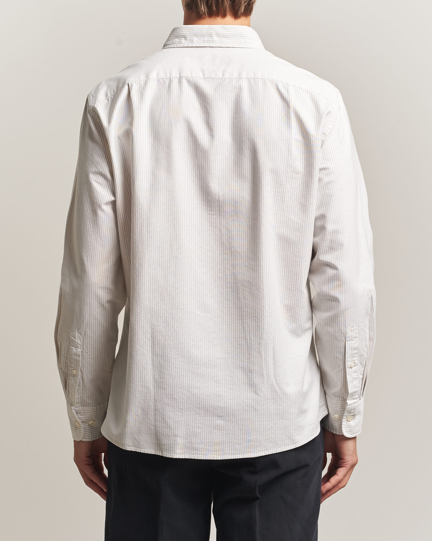 Heren | Overhemden | Charles Tyrwhitt | Button Down Stretch Oxford Shirt Stone