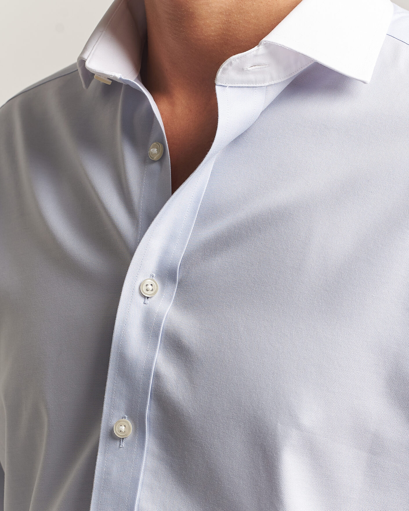 Heren | Overhemden | Charles Tyrwhitt | Slim Fit Non Iron Plain Winchester Shirt Light Blue