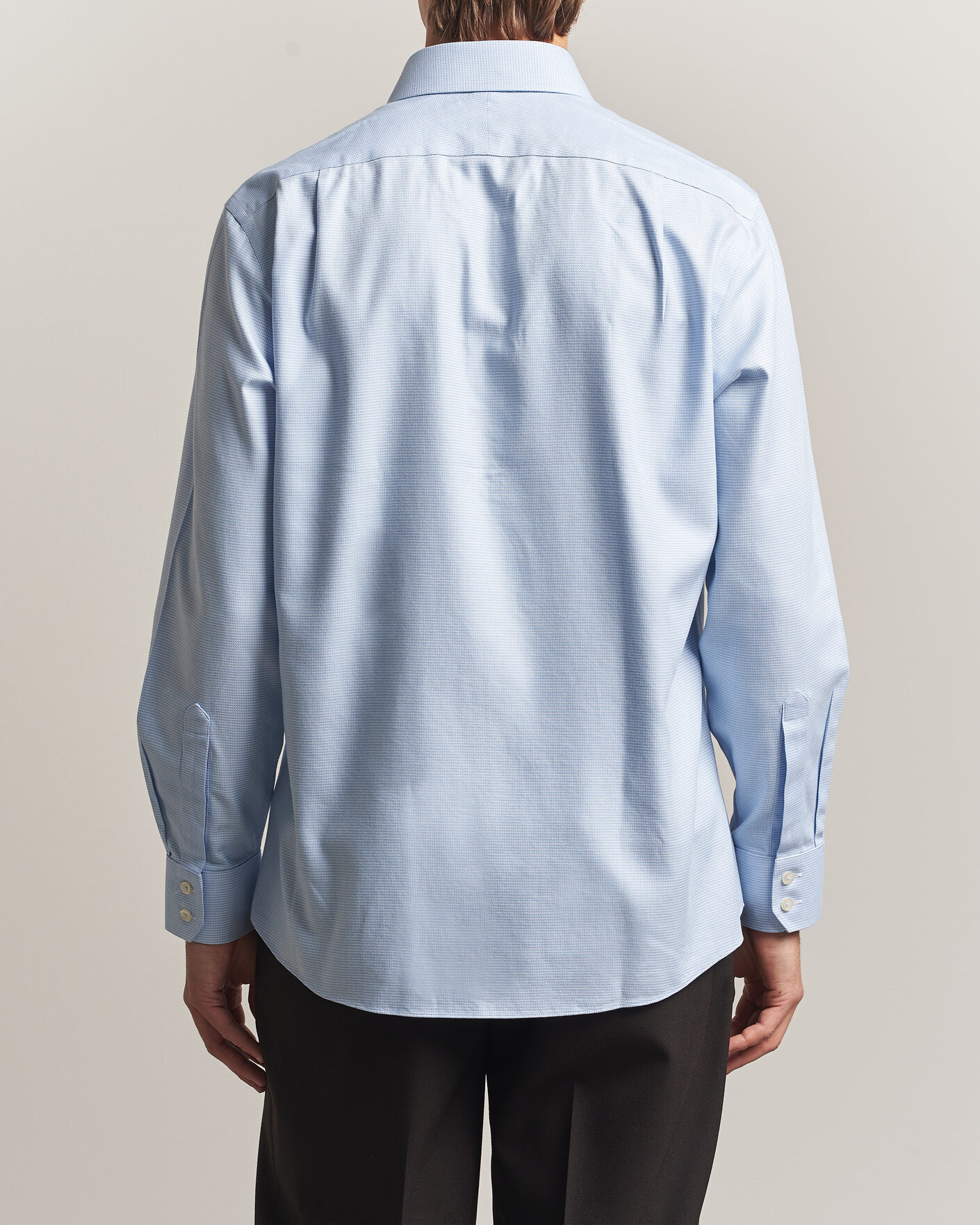 Heren | Overhemden | Charles Tyrwhitt | Slim Fit Non Iron Trafalgar Weave Shirt Sky Blue