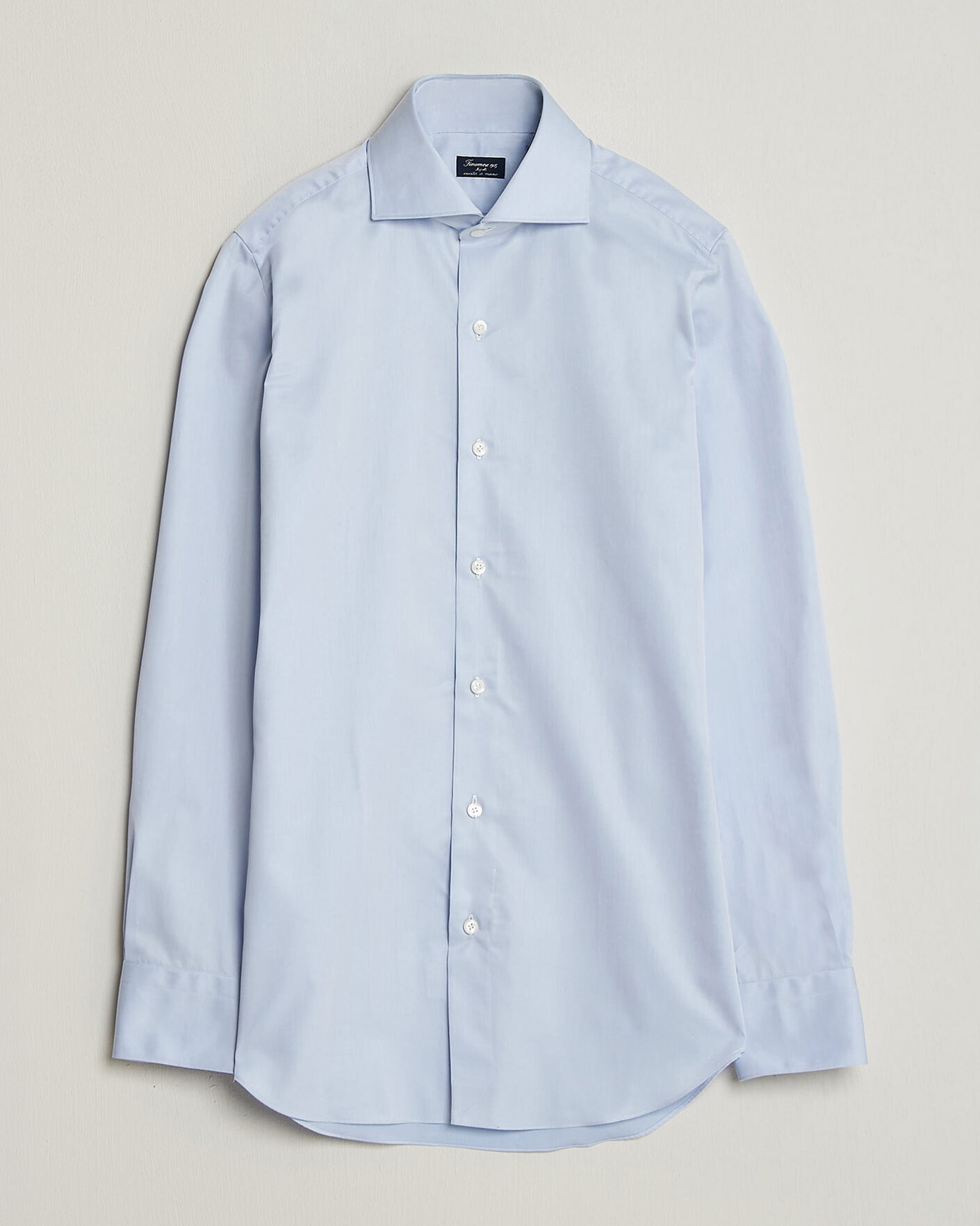 Heren | Overhemden | Finamore Napoli | Milano Slim Traveller Cotton Shirt Light Blue