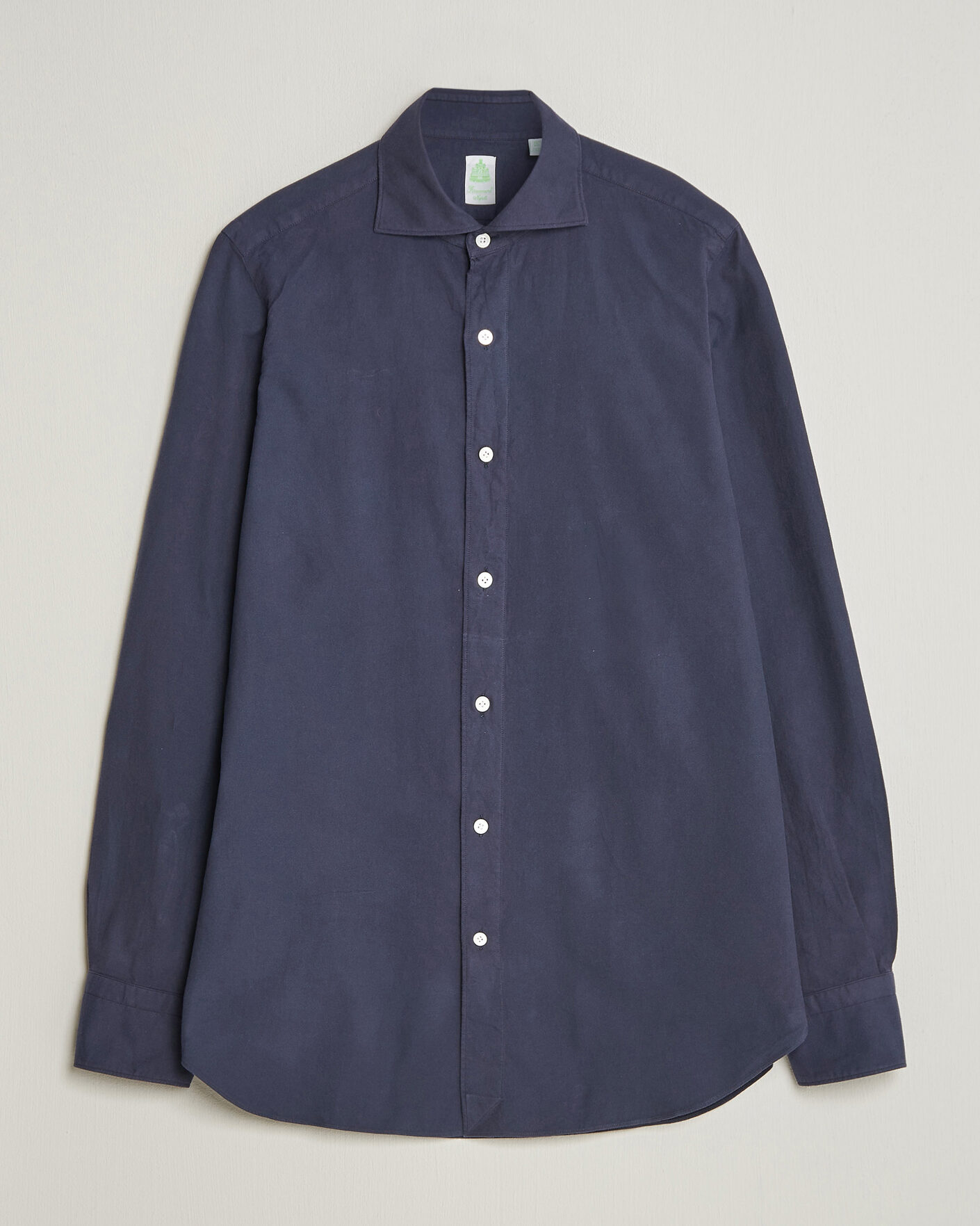 Heren | Overhemden | Finamore Napoli | Gaeta Flannel Sport Shirt Navy