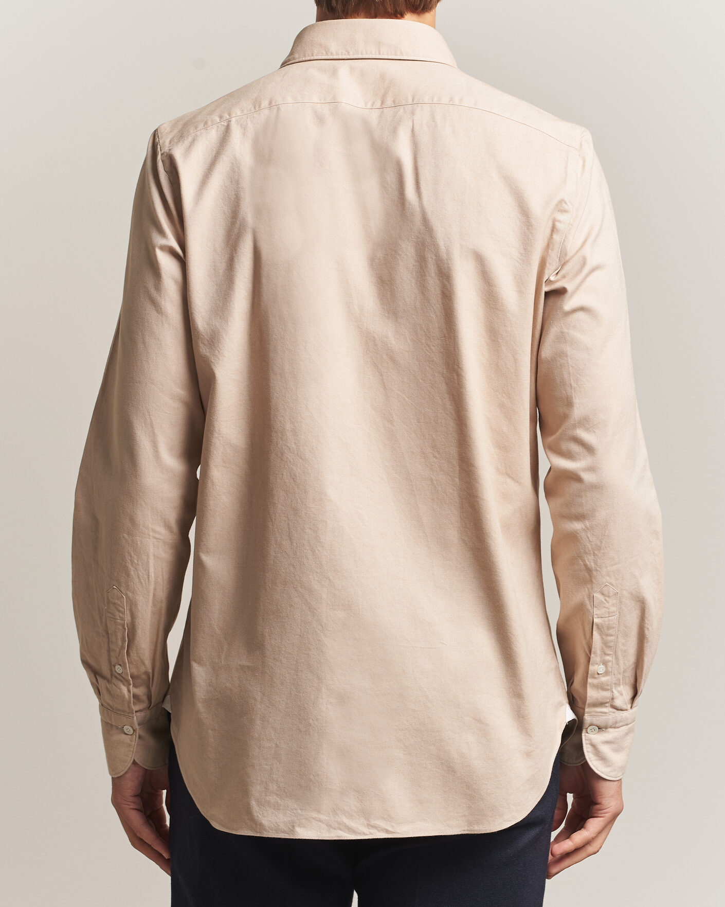 Heren | Overhemden | Finamore Napoli | Gaeta Flannel Sport Shirt Beige