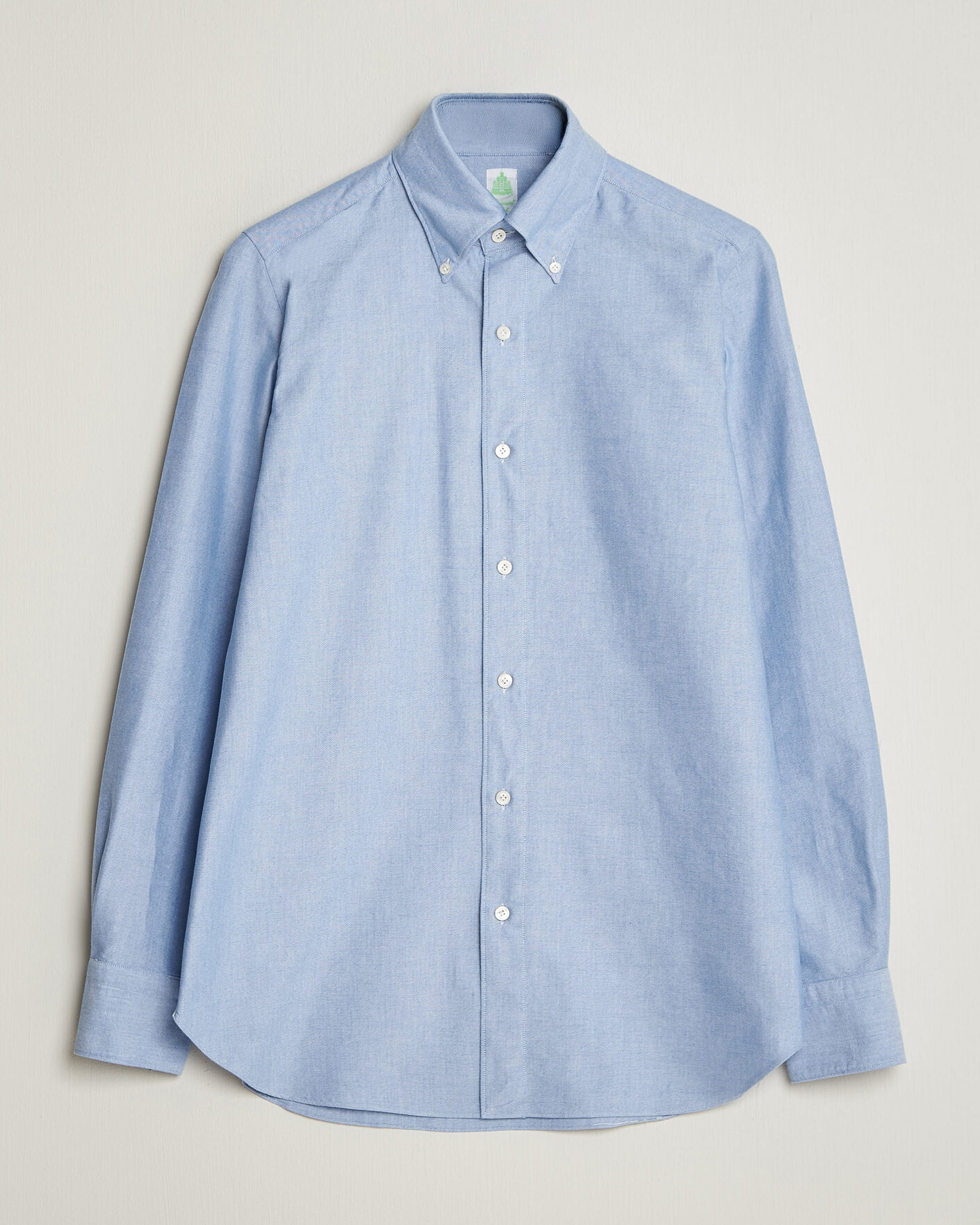 Heren | Overhemden | Finamore Napoli | Gaeta Oxford Button Down Shirt Light Blue