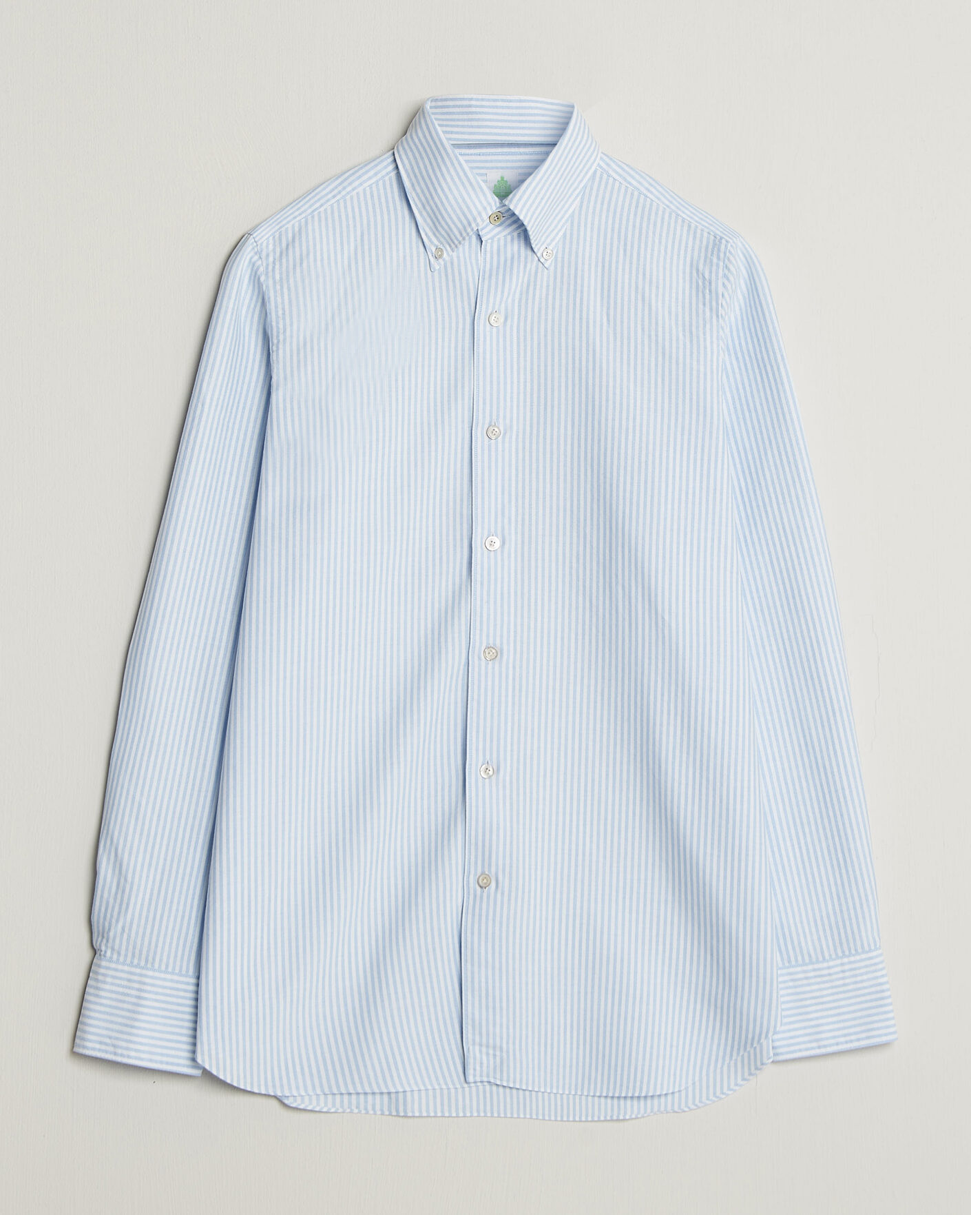 Heren | Overhemden | Finamore Napoli | Gaeta Oxford Button Down Shirt Light Blue Stripe