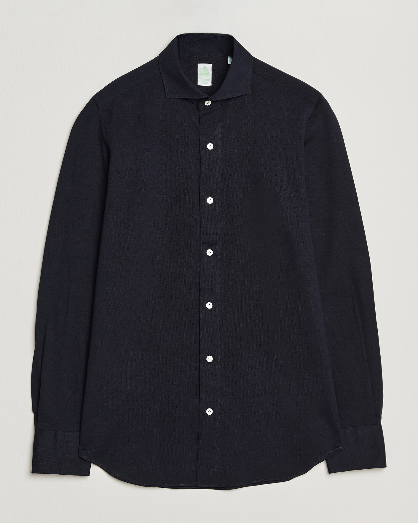 Heren | Overhemden | Finamore Napoli | Cotton/Cashmere Jersey Shirt Navy