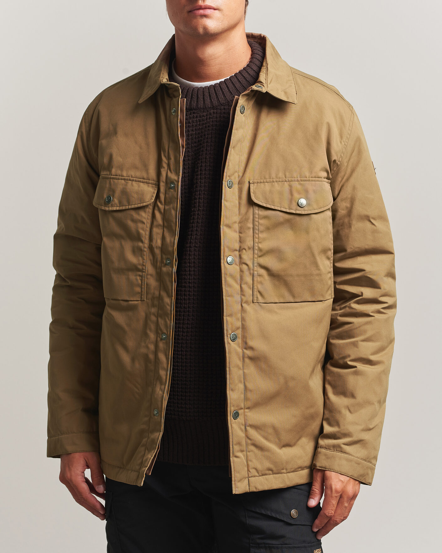 Heren | Jassen | Fjällräven | Övik Down Shirt Jacket Wood Brown