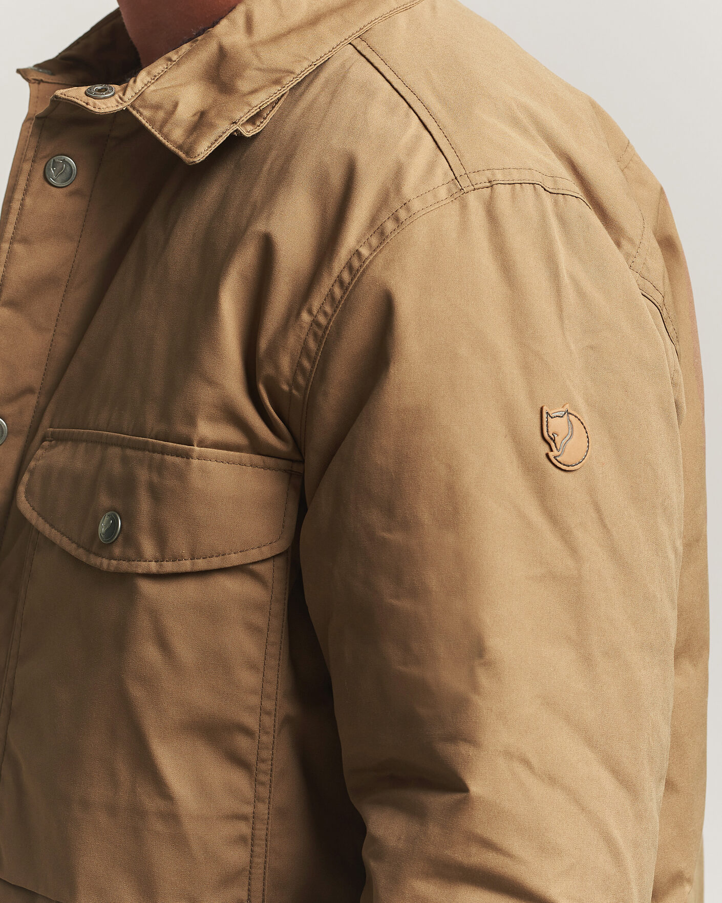Heren | Jassen | Fjällräven | Övik Down Shirt Jacket Wood Brown