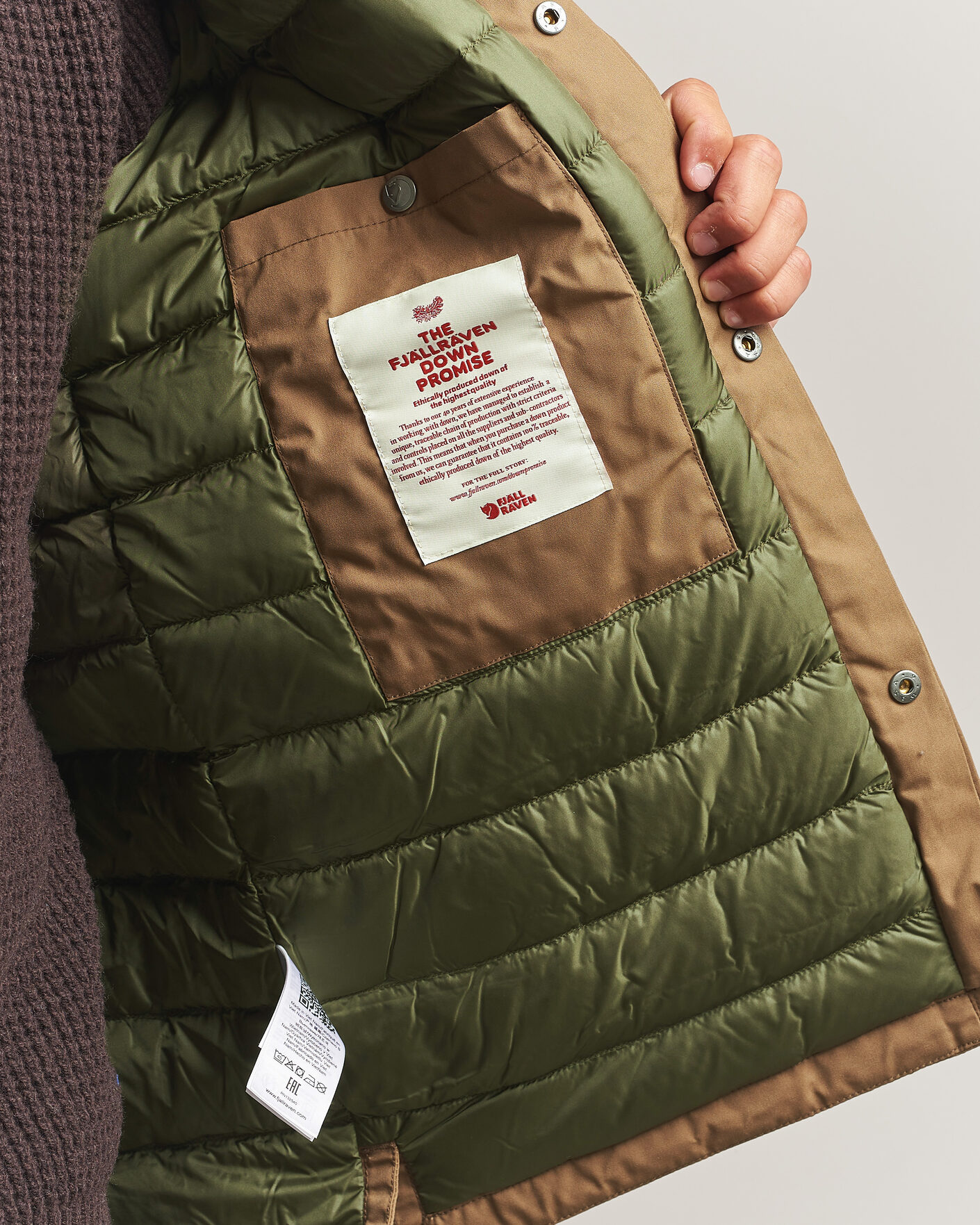 Heren | Jassen | Fjällräven | Övik Down Shirt Jacket Wood Brown