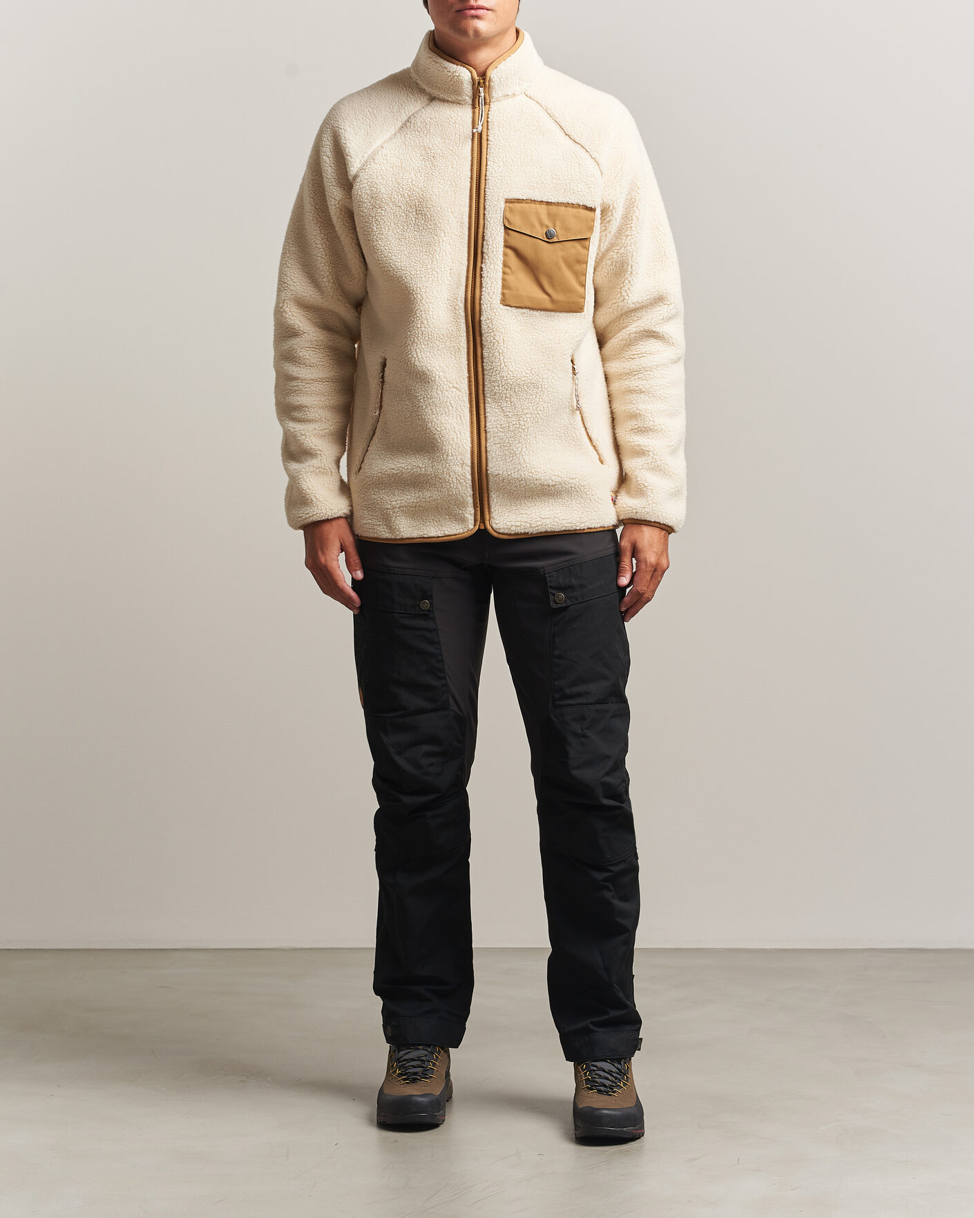 Heren | Truien | Fjällräven | Vardag Pile Fleece Zip Jacket Chalk White