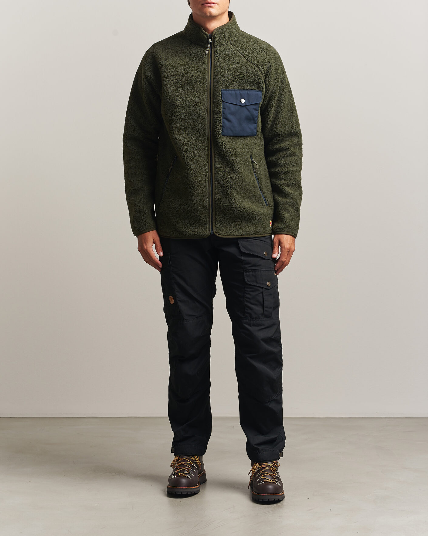 Heren | Truien | Fjällräven | Vardag Pile Fleece Zip Jacket Deep Forest