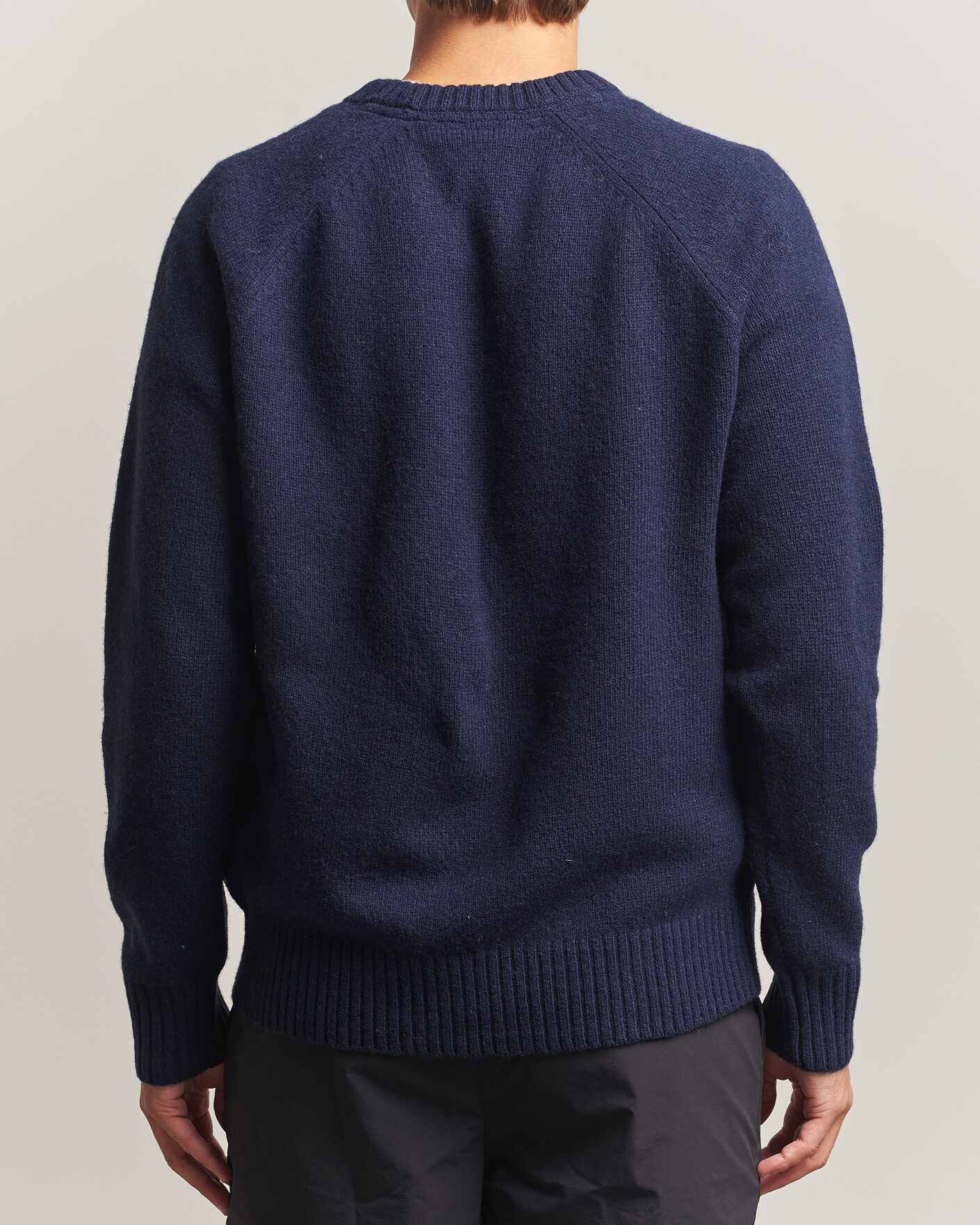 Heren | Truien | Fjällräven | Logo Knit Wool Sweater Dark Navy