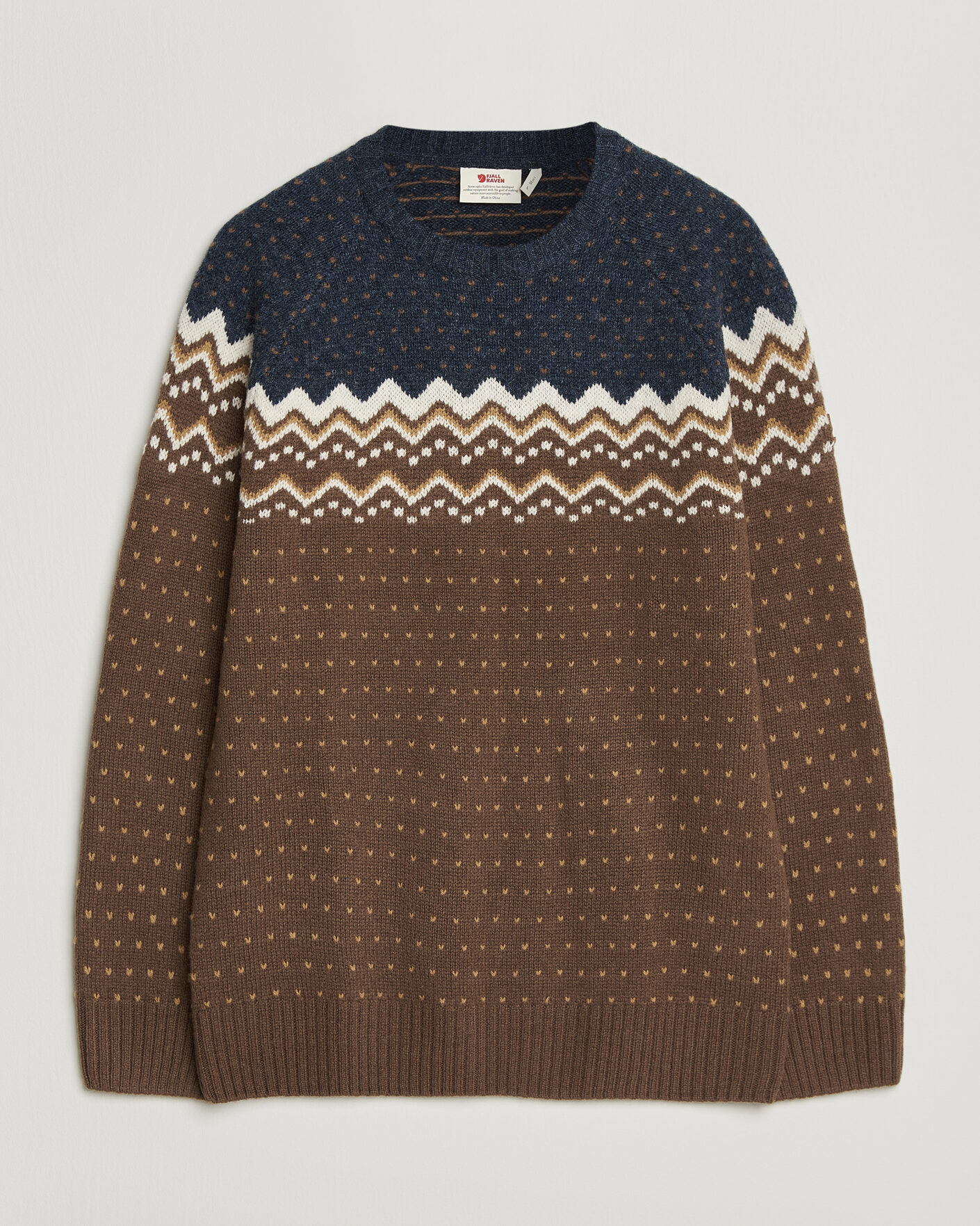 Heren | Truien | Fjällräven | Övik Knit Wool Sweater Dark Oak