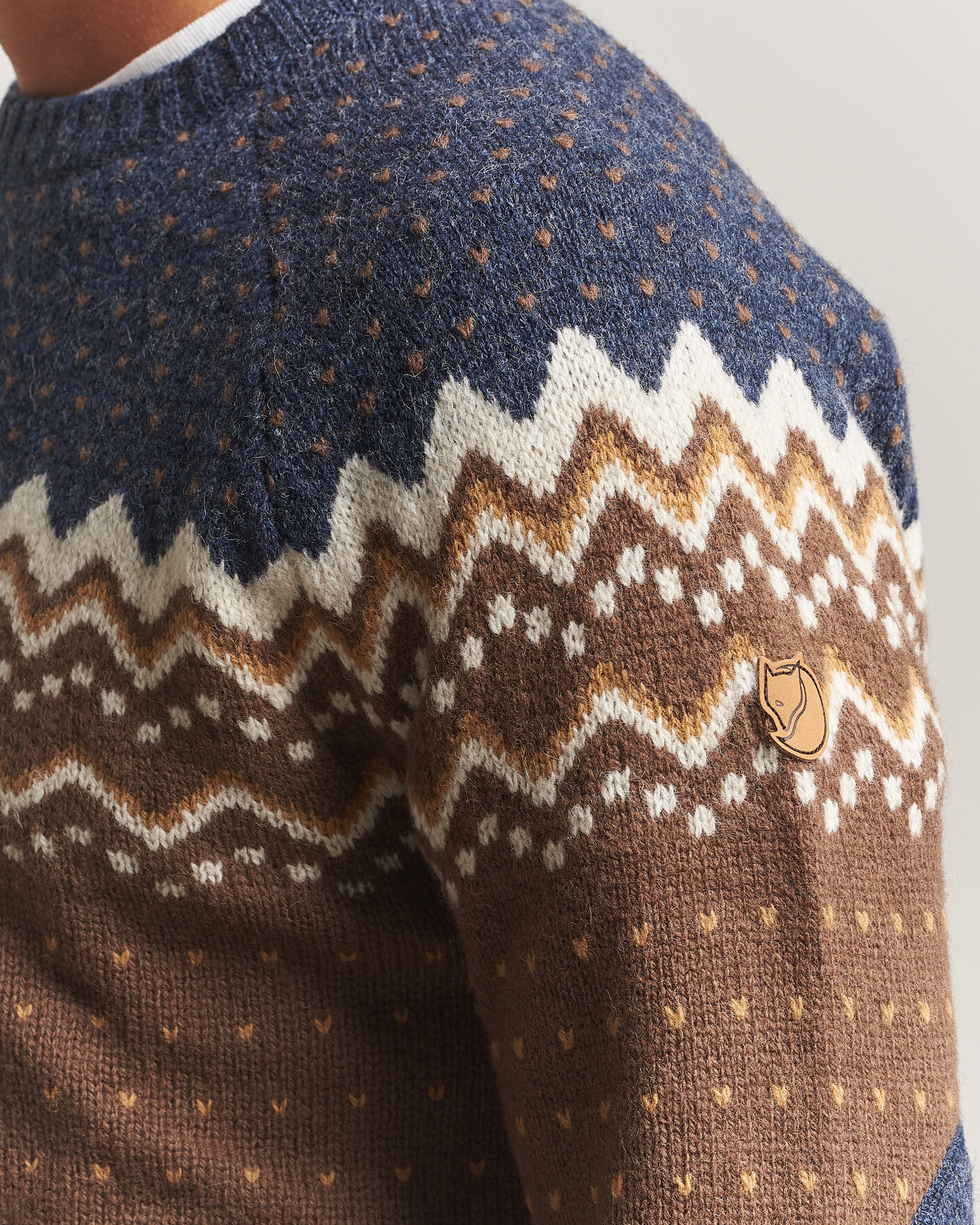 Heren | Truien | Fjällräven | Övik Knit Wool Sweater Dark Oak