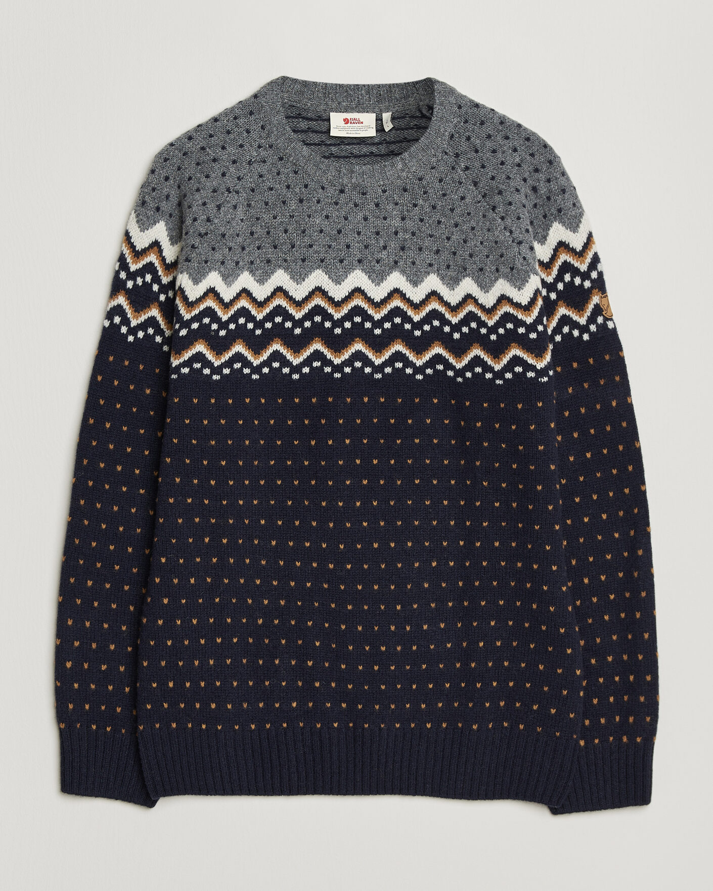 Heren | Truien | Fjällräven | Övik Knit Wool Sweater Dark Navy