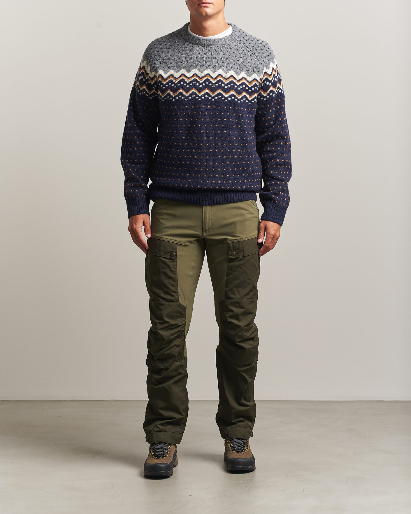 Heren | Truien | Fjällräven | Övik Knit Wool Sweater Dark Navy
