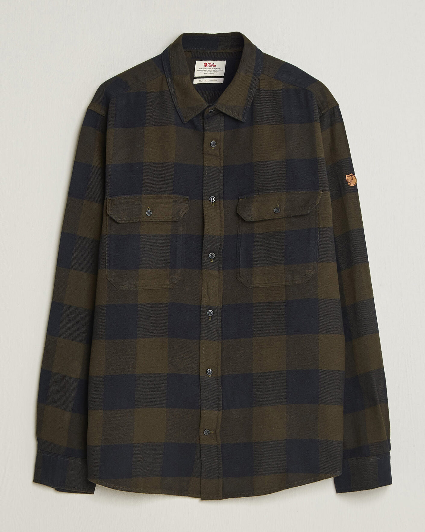 Heren | Overhemden | Fjällräven | Övik Heavy Flannel Shirt Deep Forest