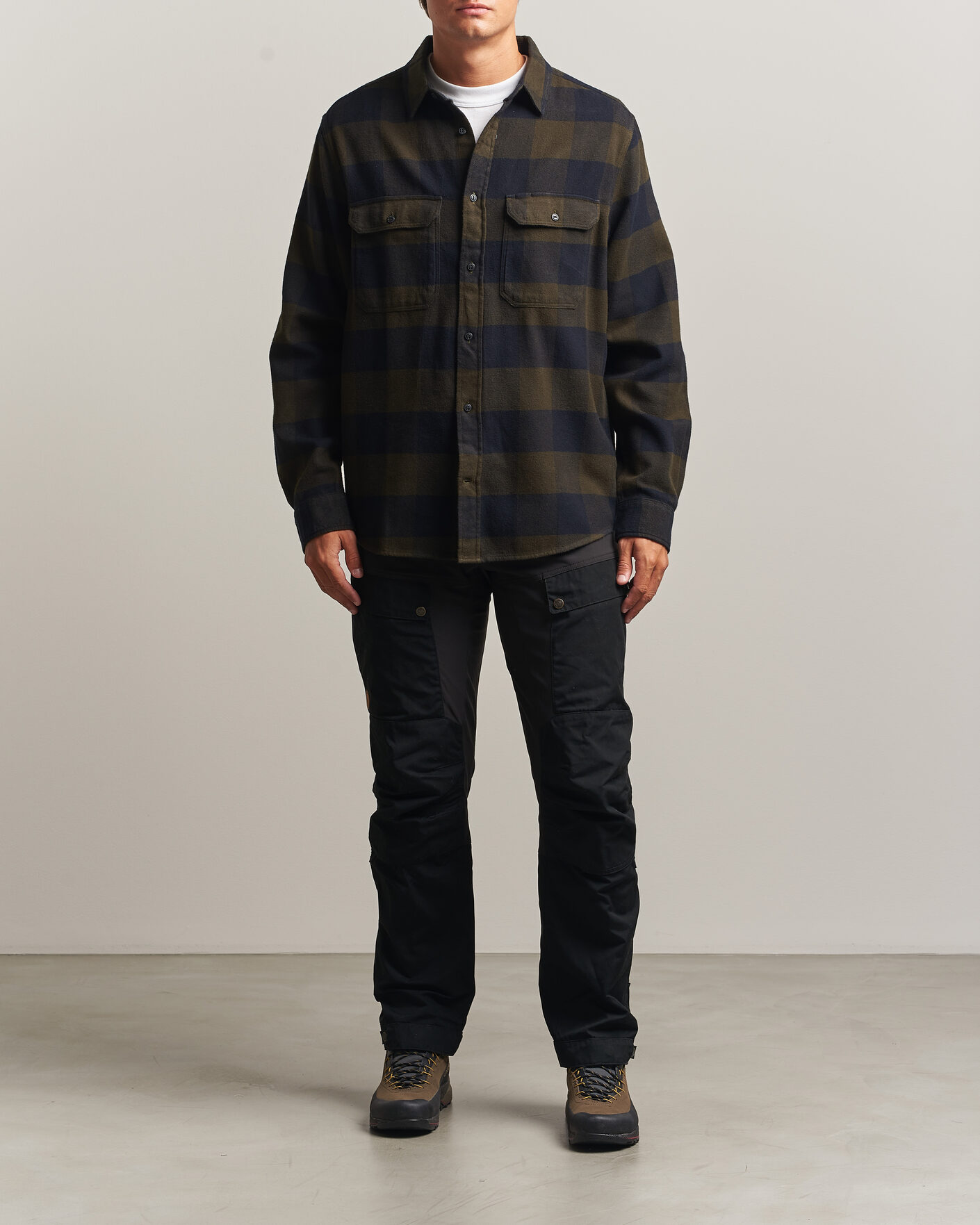 Heren | Overhemden | Fjällräven | Övik Heavy Flannel Shirt Deep Forest