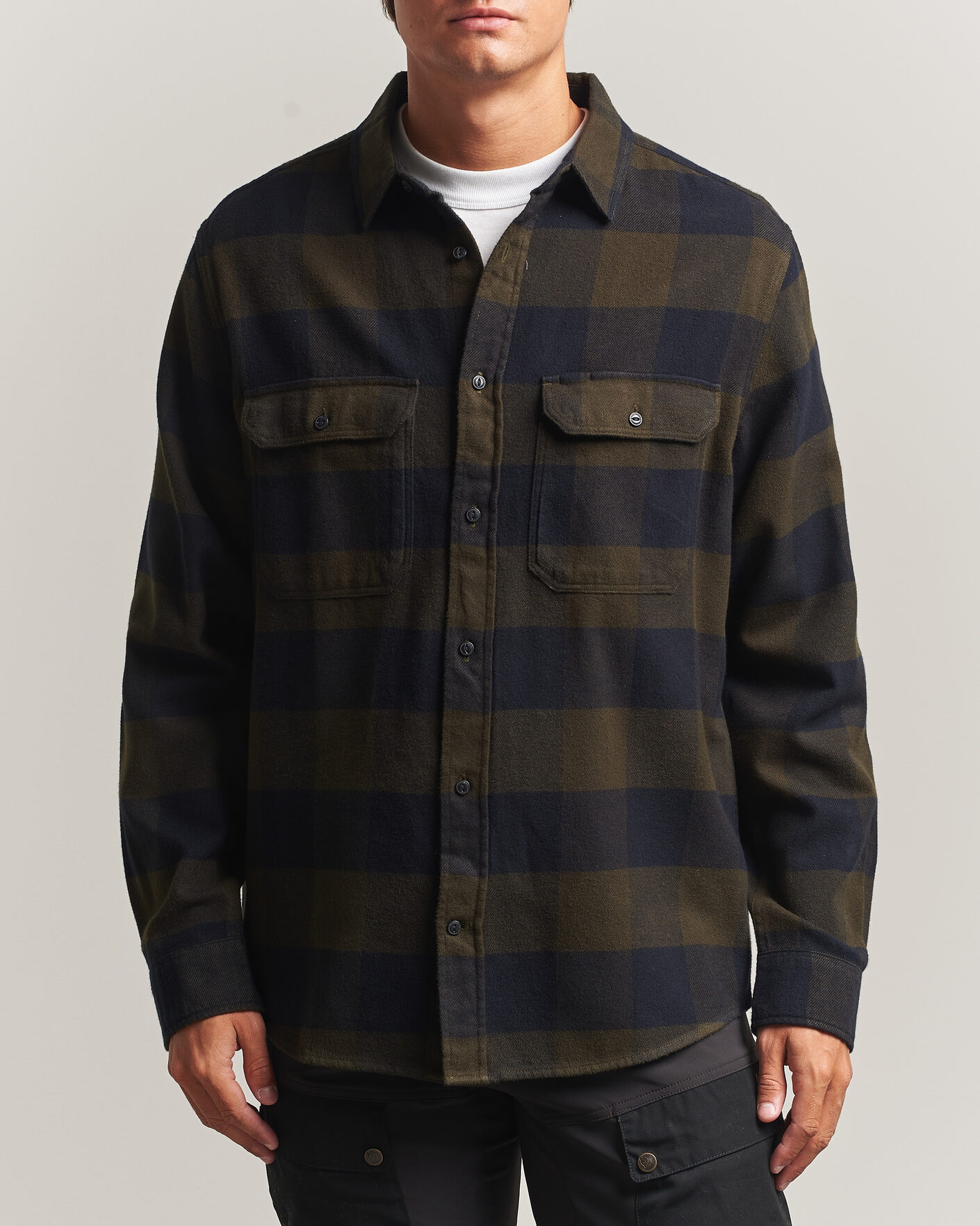 Heren | Overhemden | Fjällräven | Övik Heavy Flannel Shirt Deep Forest