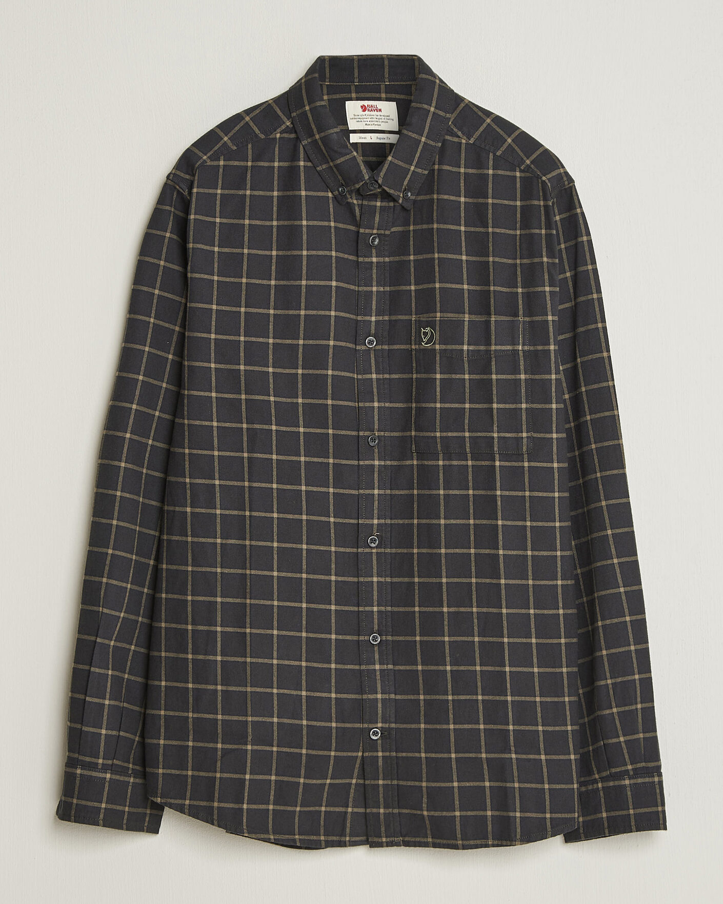 Heren | Overhemden | Fjällräven | Övik Flannel Shirt Dark Grey