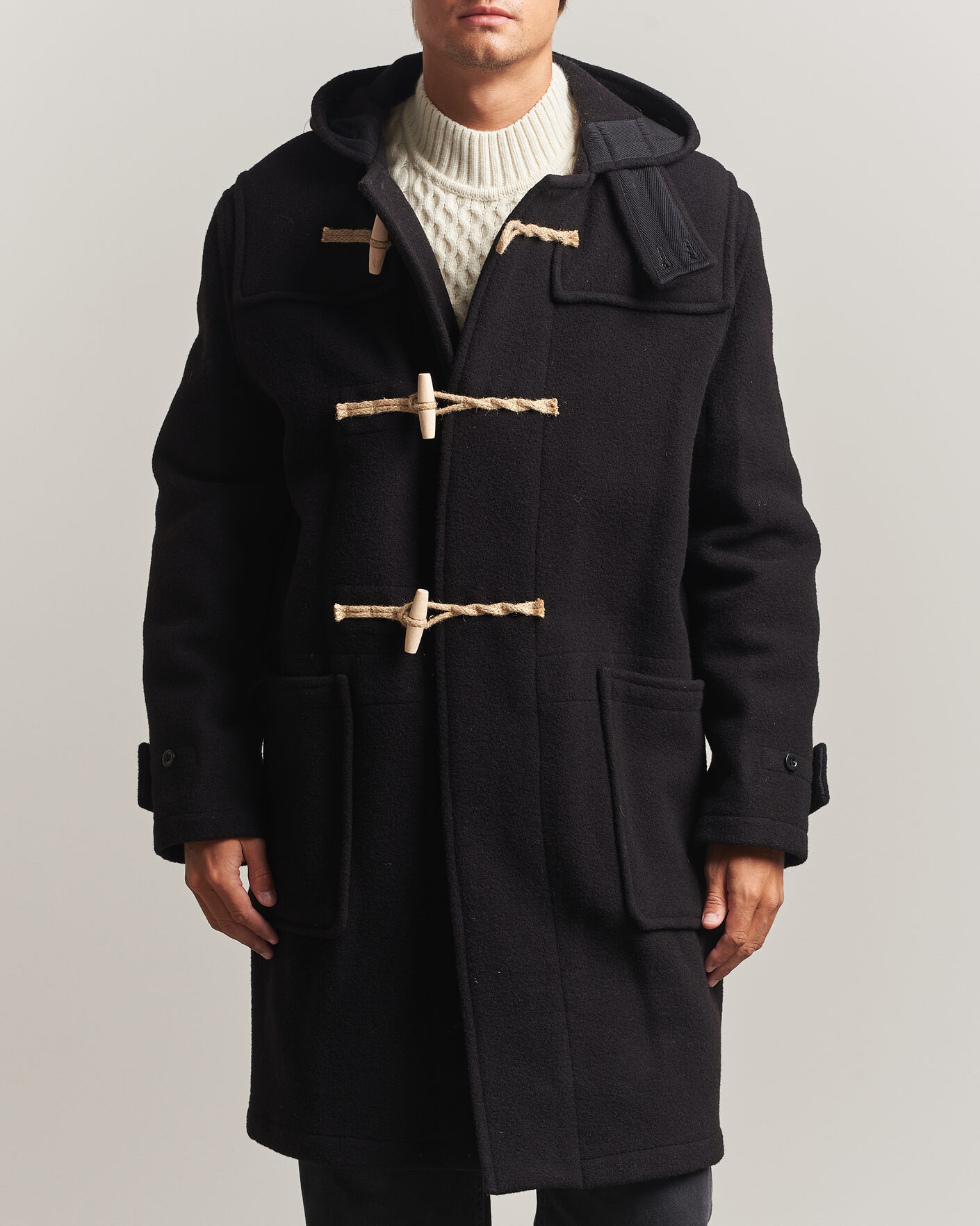 Heren | Jassen | Gloverall | 575 Monty Original Duffle Coat Black