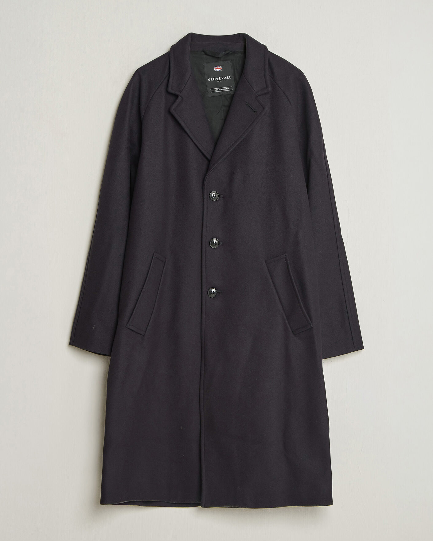 Heren | Jassen | Gloverall | Chesterfield Wool/Cashmere Refined Coat Navy