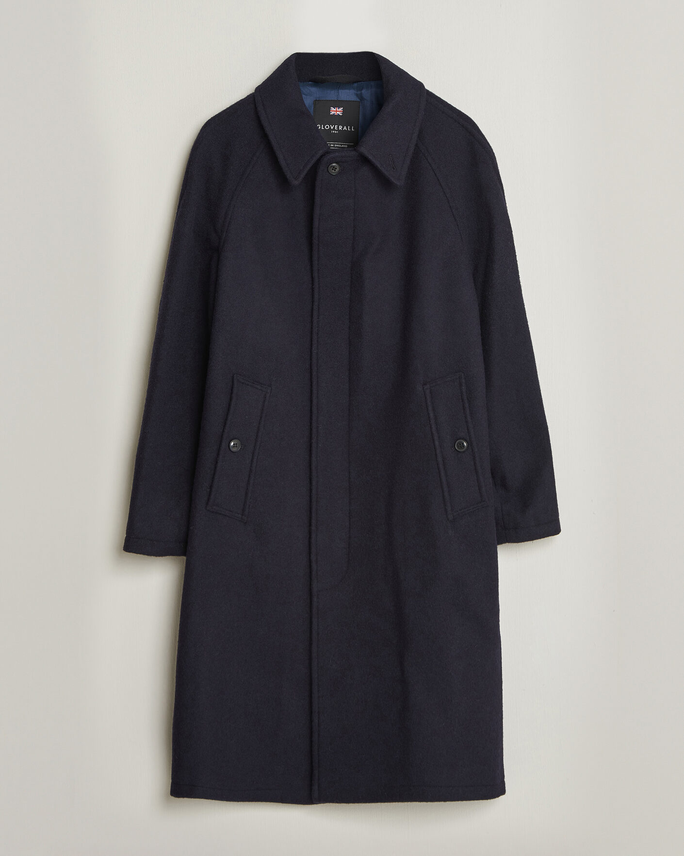 Heren | Jassen | Gloverall | Hynes Wool Coat Navy