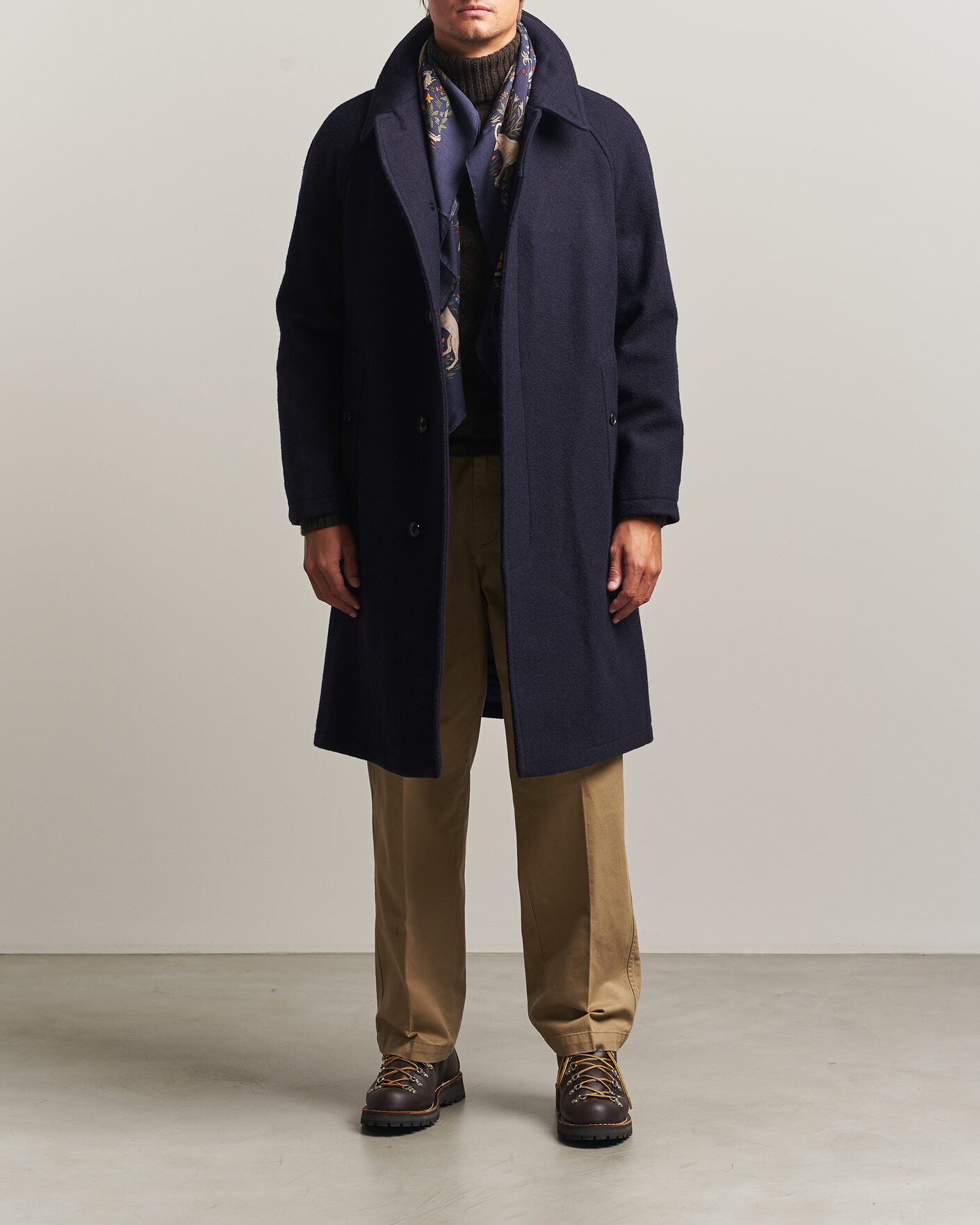 Heren | Jassen | Gloverall | Hynes Wool Coat Navy