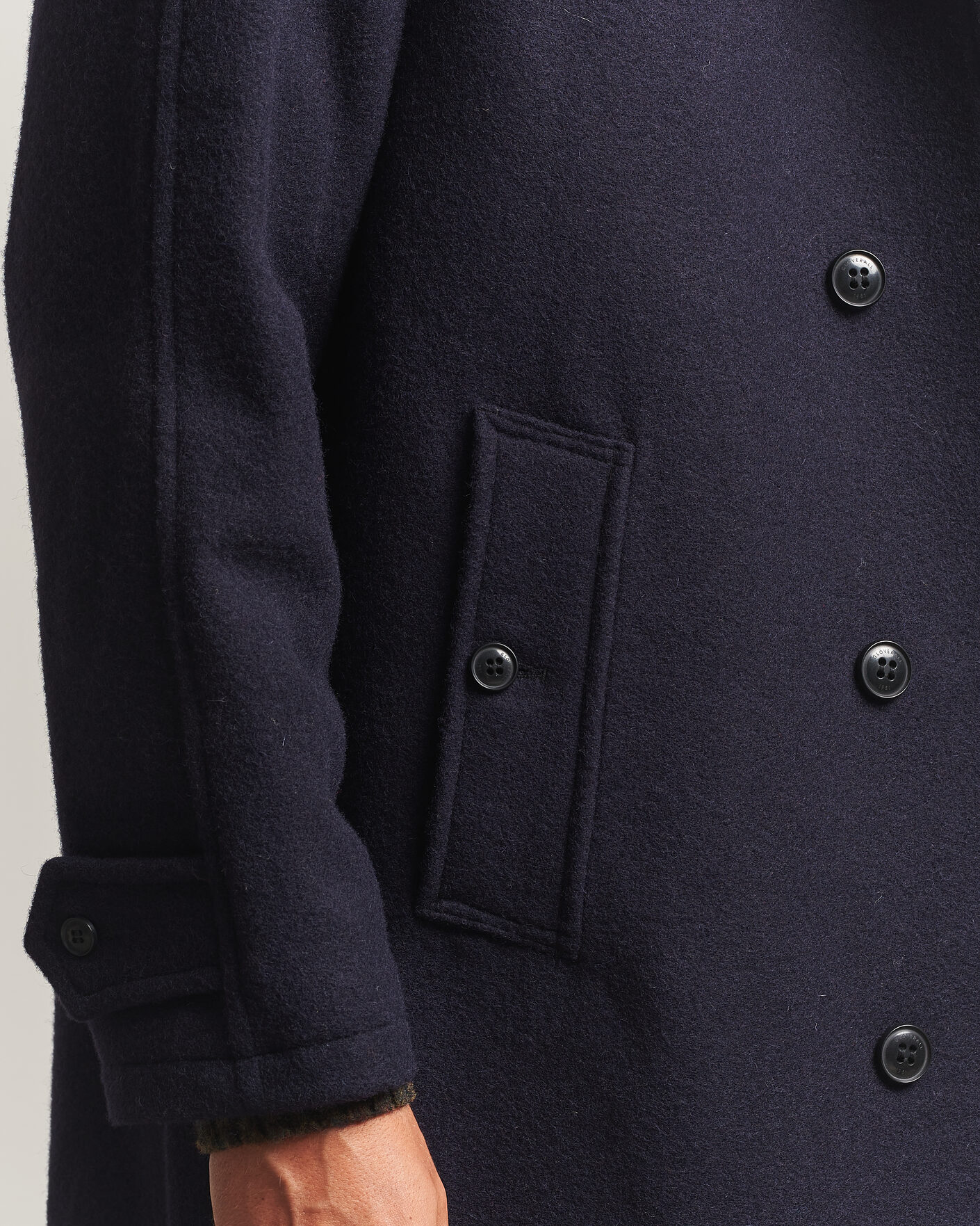 Heren | Jassen | Gloverall | Hynes Wool Coat Navy