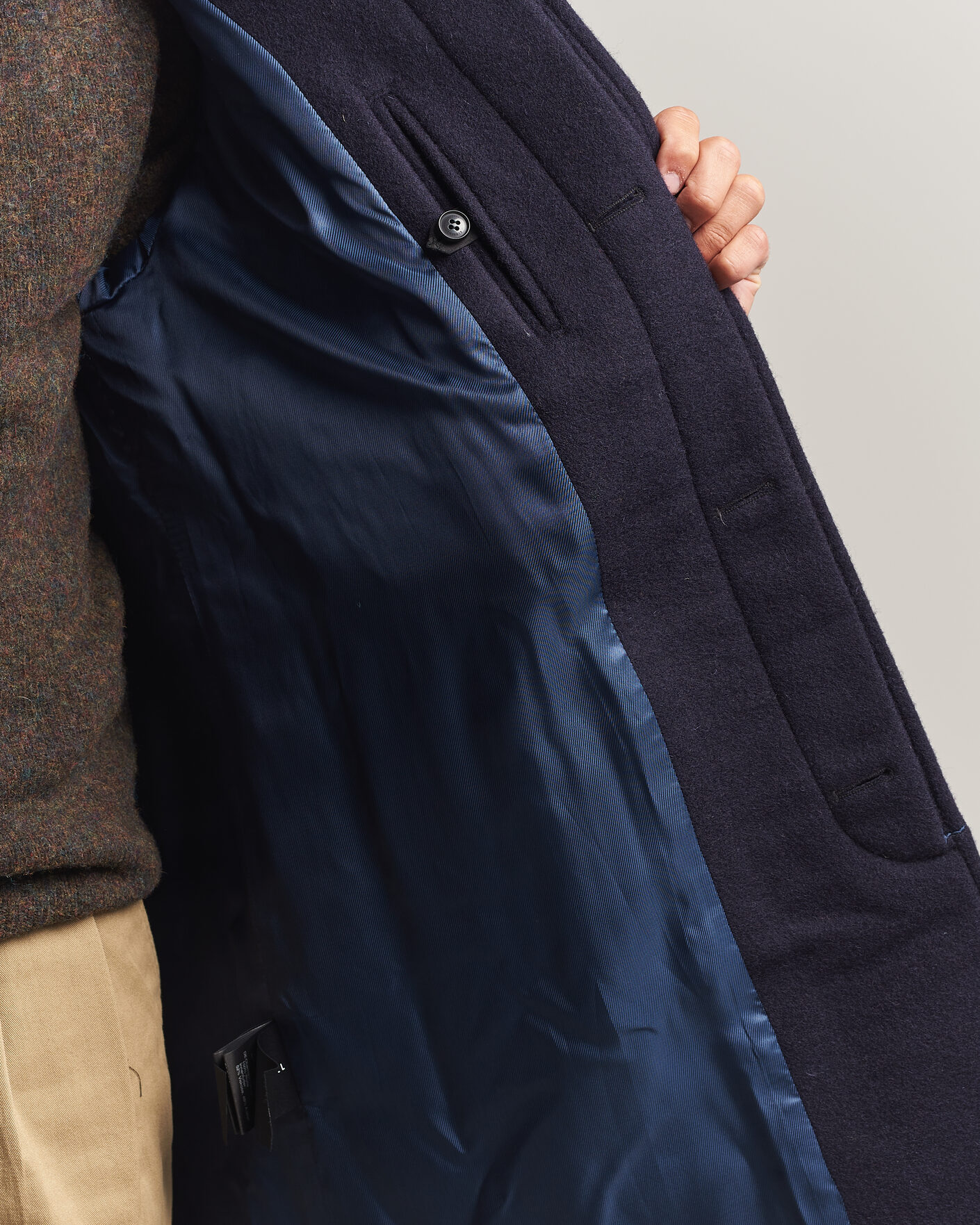 Heren | Jassen | Gloverall | Hynes Wool Coat Navy