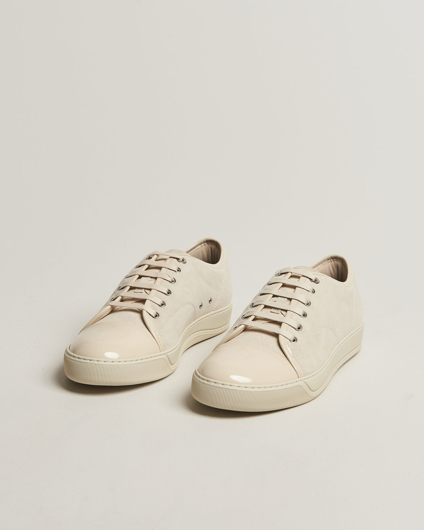 Heren | Sneakers | Lanvin | DBB1 Patent Cap Toe Sneaker Light Beige