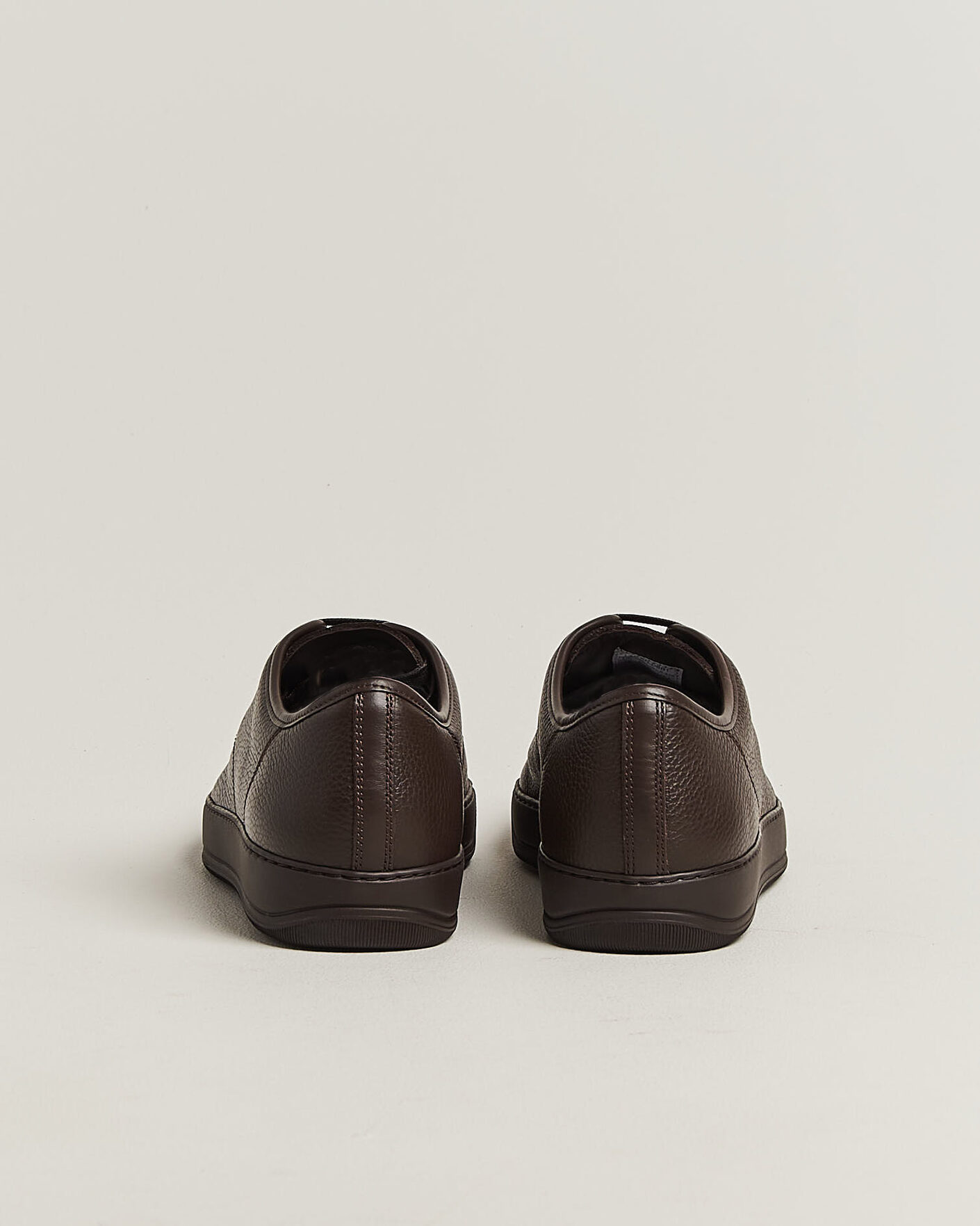 Heren | Sneakers | Lanvin | DBB1 Grain Leather Cap Toe Sneaker Brown