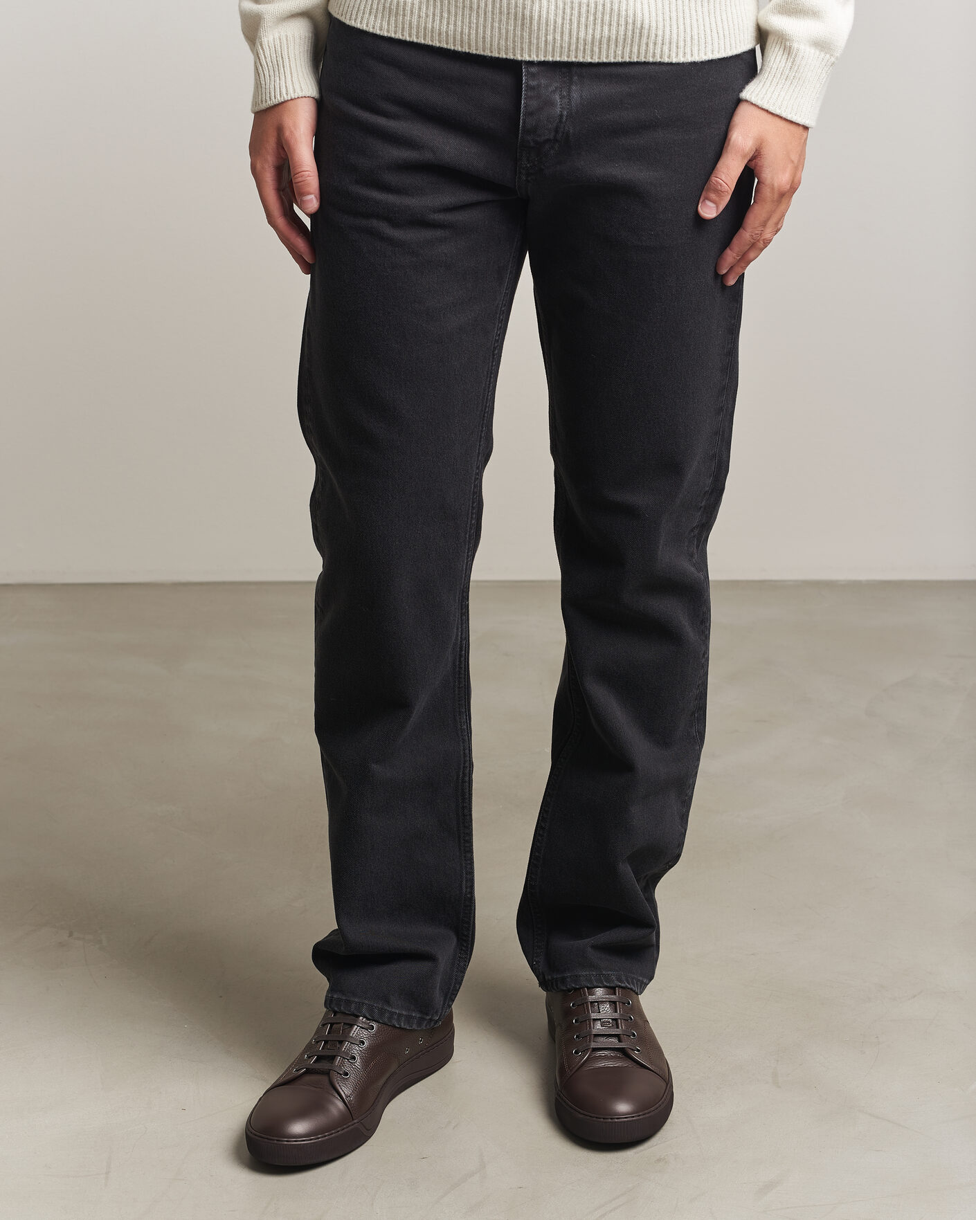 Heren | Sneakers | Lanvin | DBB1 Grain Leather Cap Toe Sneaker Brown