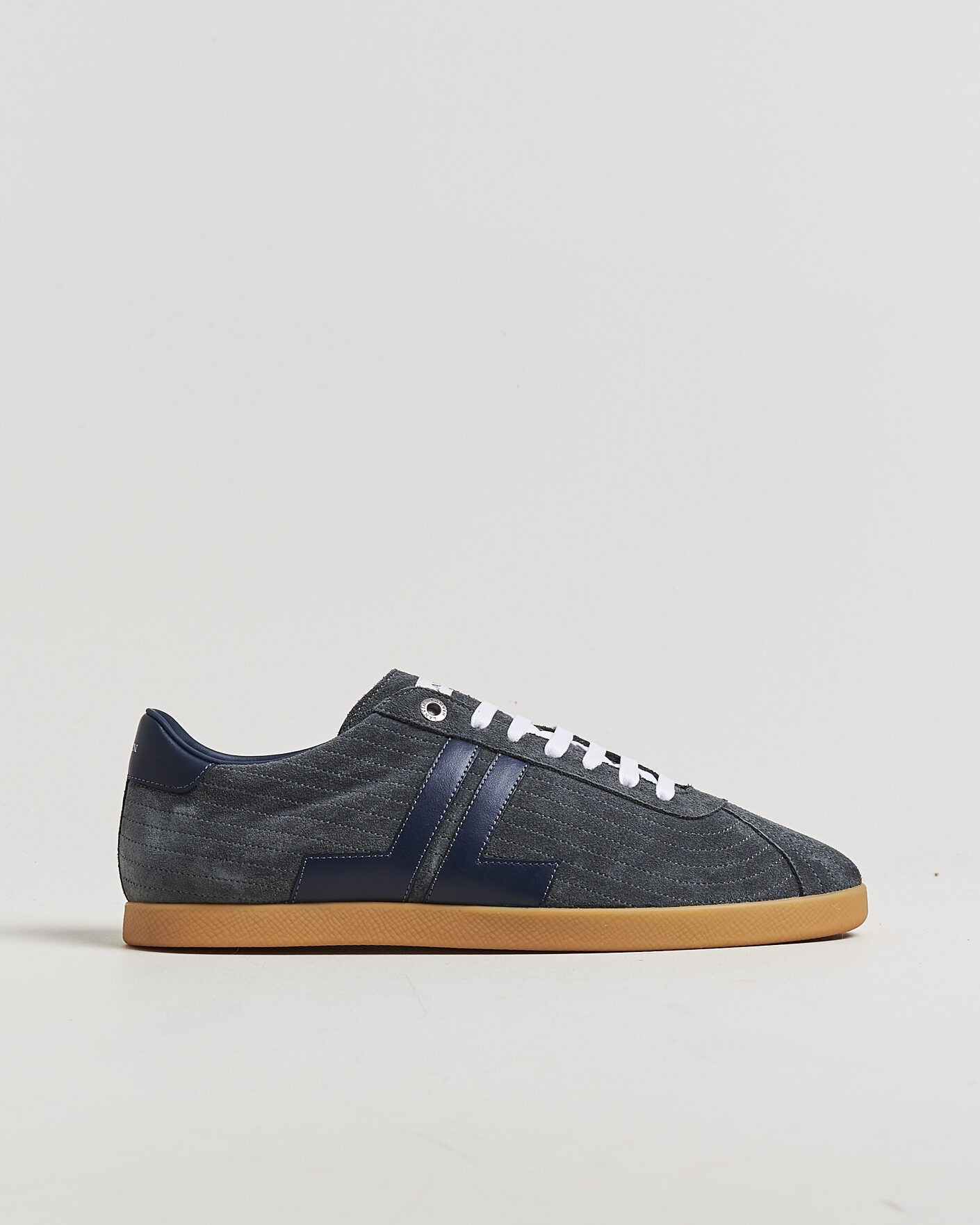 Heren | Sneakers | Lanvin | Glen Leather Sneakers Grey/Navy