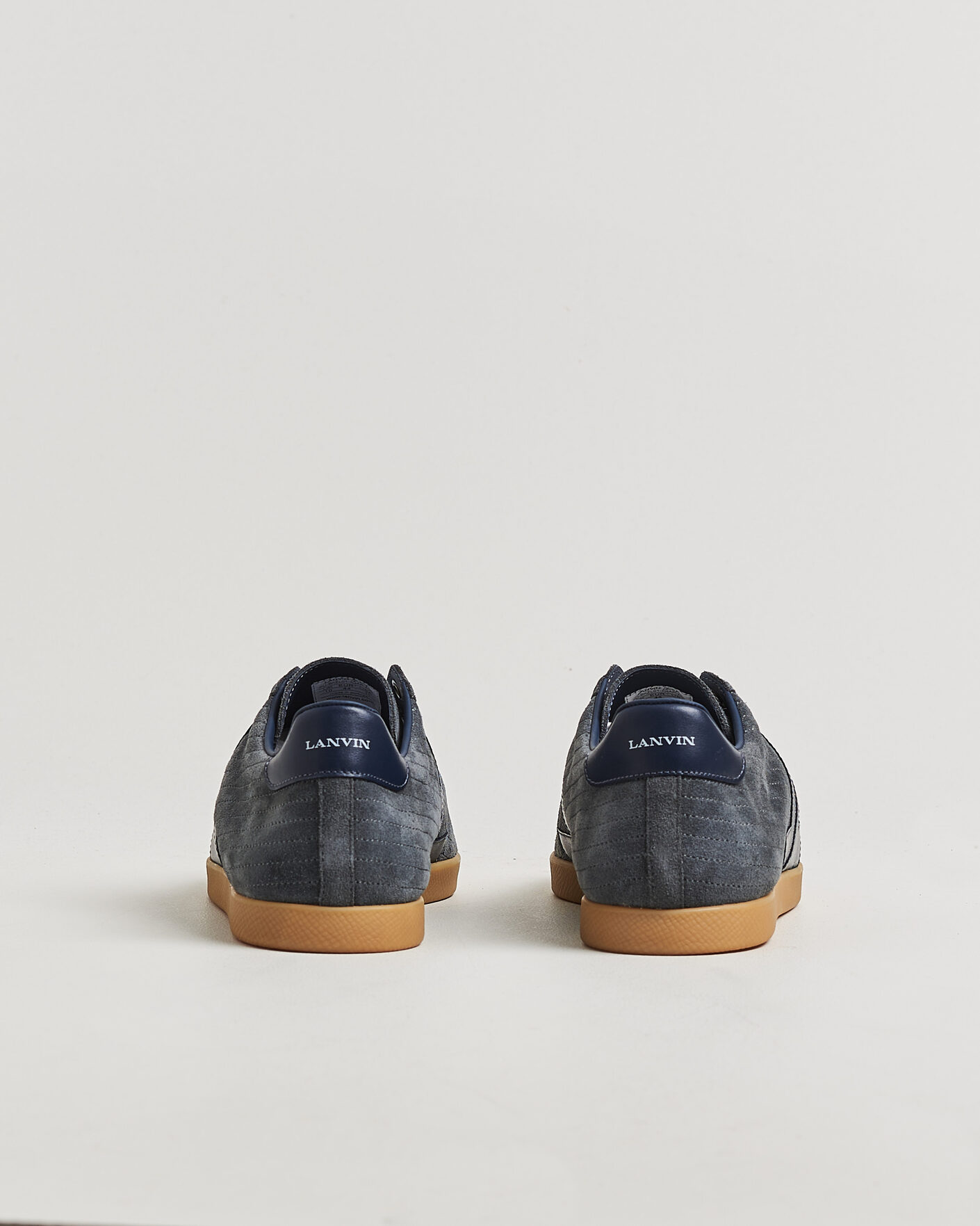 Heren | Sneakers | Lanvin | Glen Leather Sneakers Grey/Navy