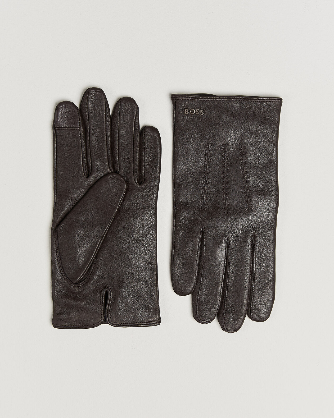 Heren | Handschoenen | BOSS BLACK | Hainz Leather Glove Dark Brown
