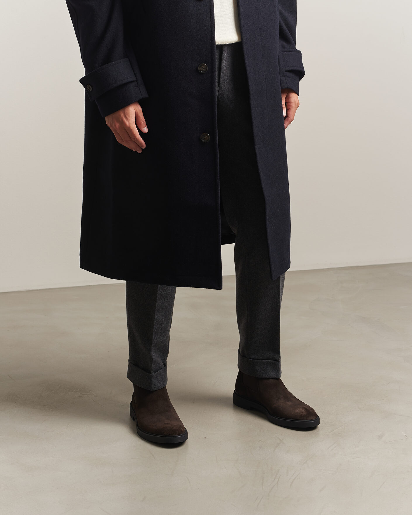 Heren | Laarzen | BOSS BLACK | Calev Suede Chelsea Boot Dark Brown