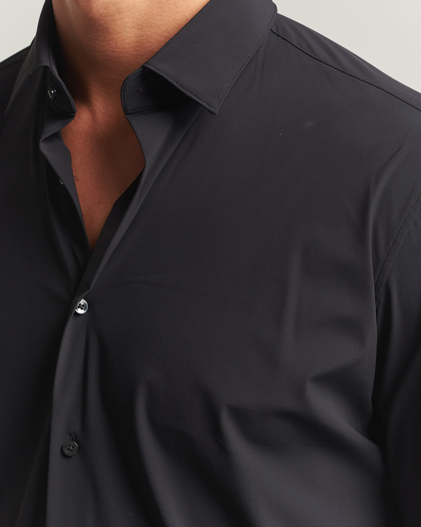 Heren | Overhemden | BOSS BLACK | Hank 4-Way Stretch Shirt Black