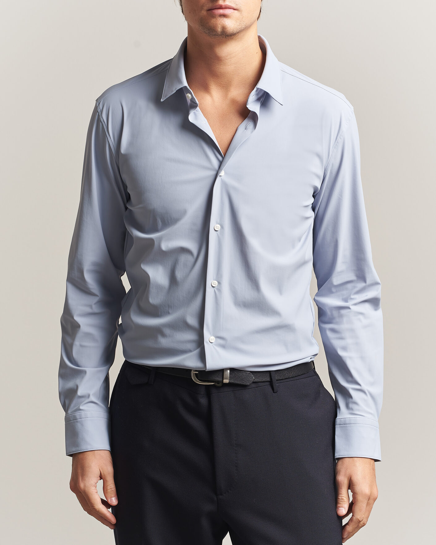 Heren | Overhemden | BOSS BLACK | Hank 4-Way Stretch Shirt Light Blue